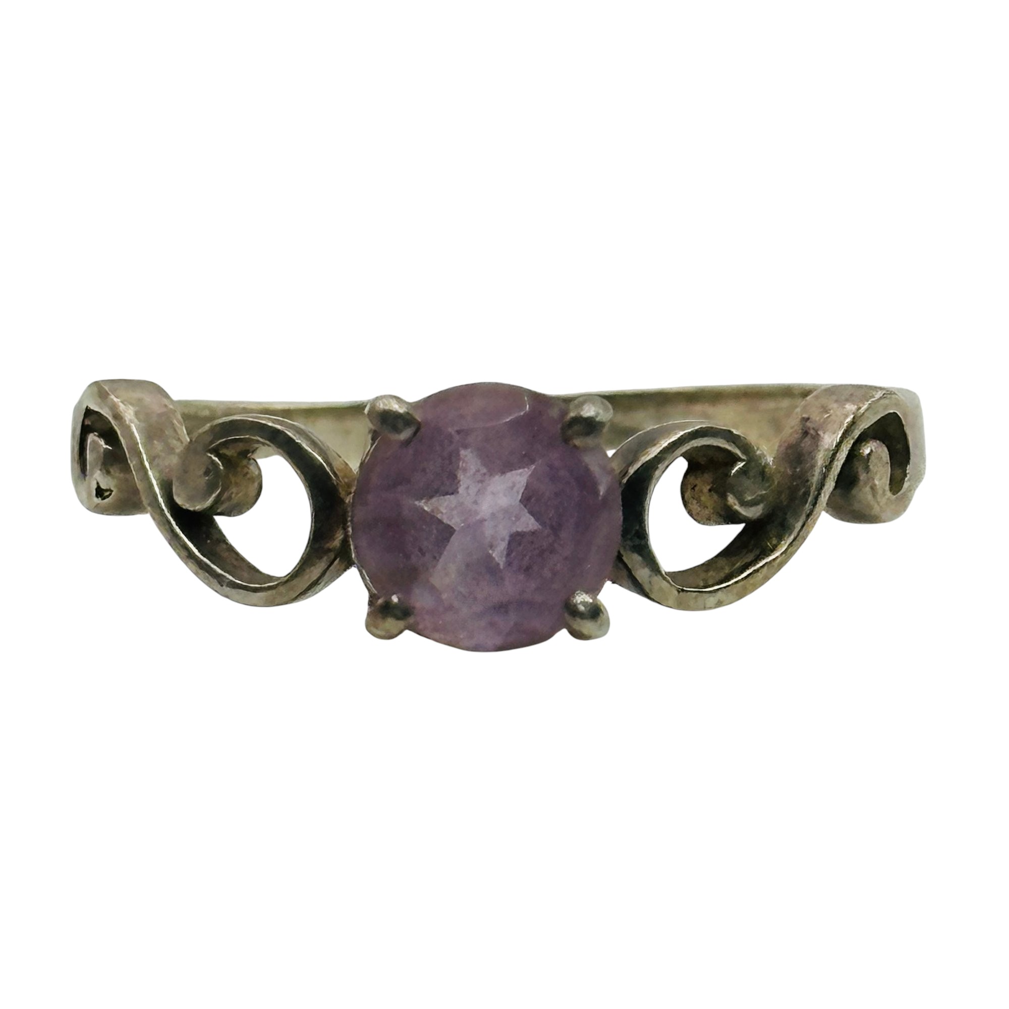 Sterling Amethyst Ring Sz 5.5