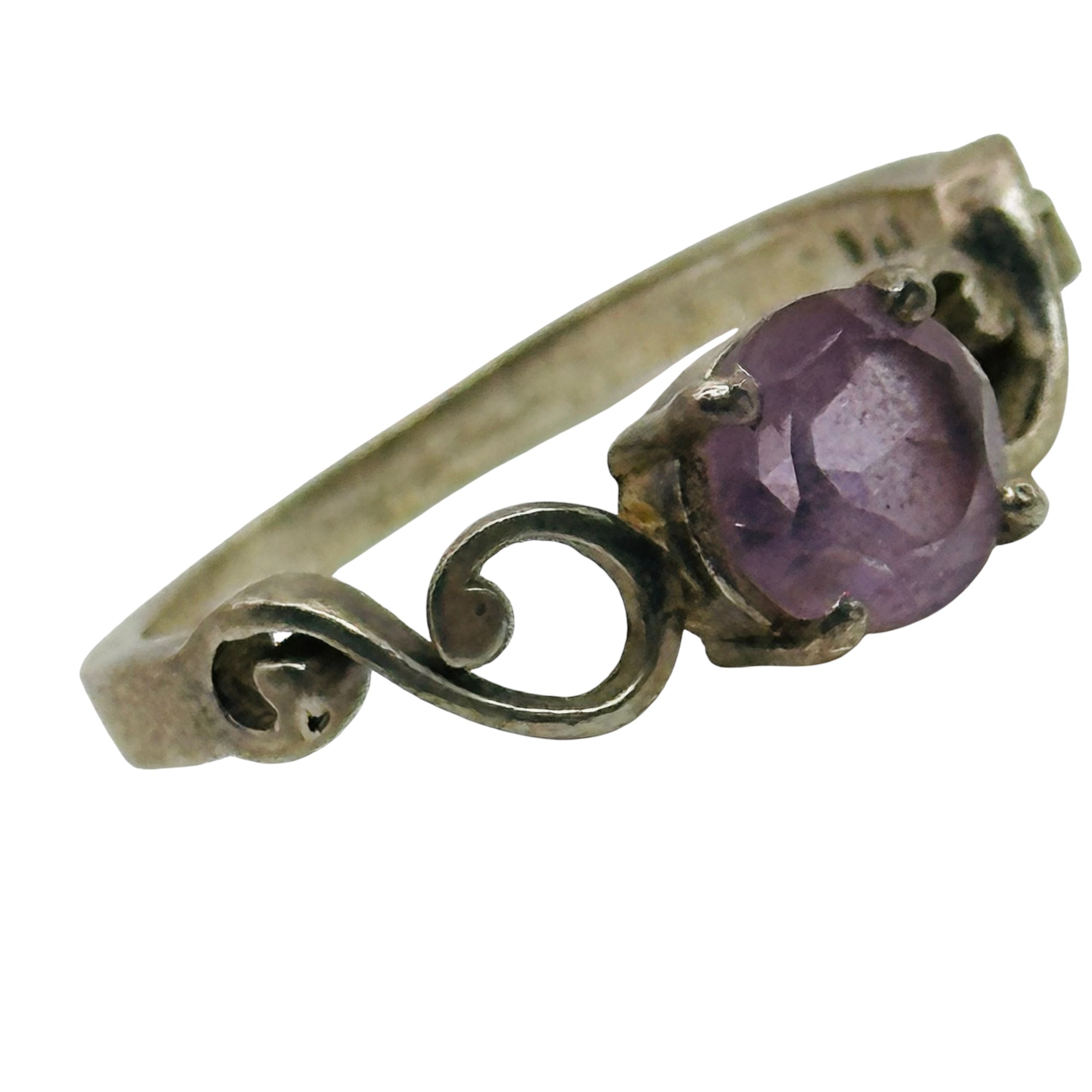 Sterling Amethyst Ring Sz 5.5