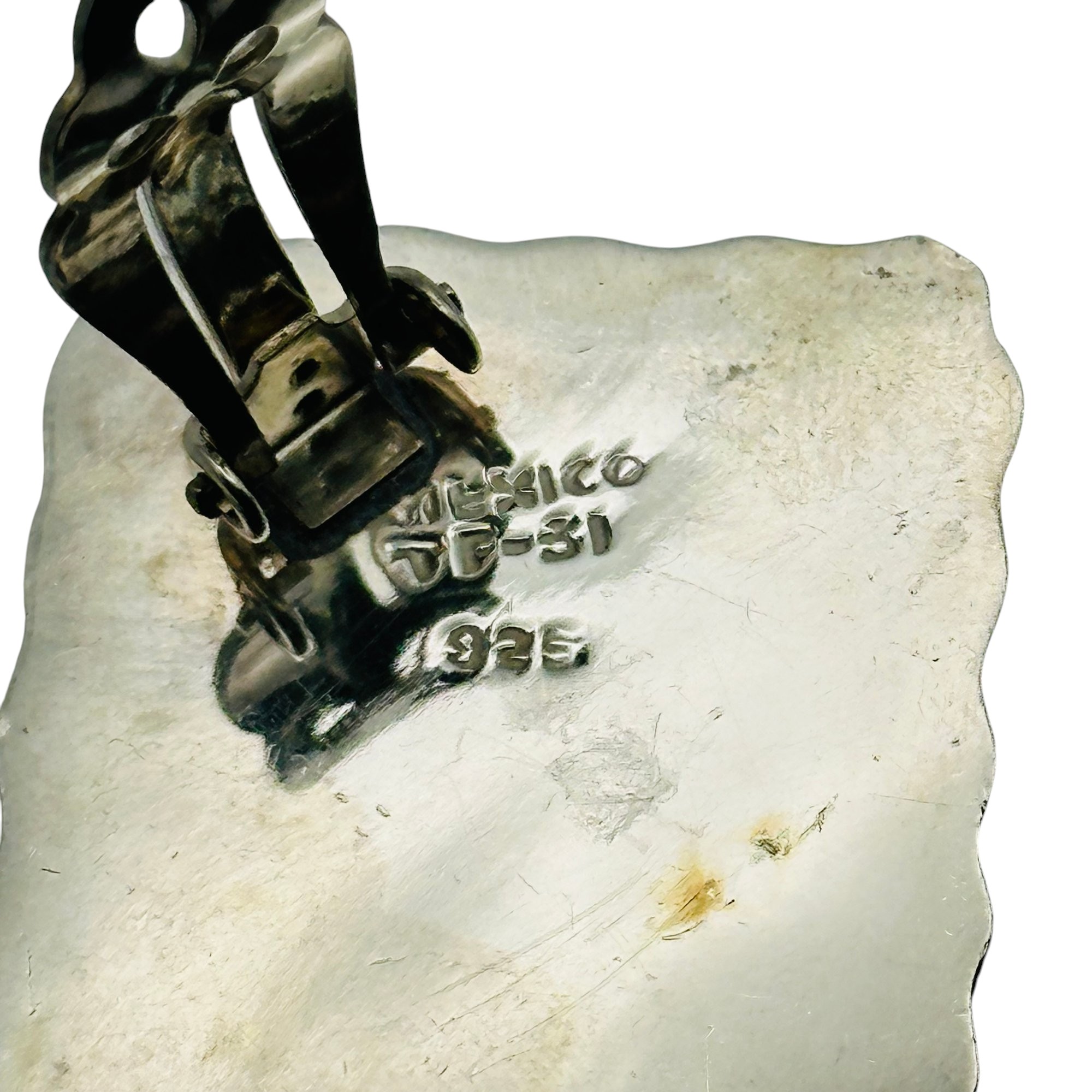 Signed Taxco Mexico Sterling Clip On Earrings