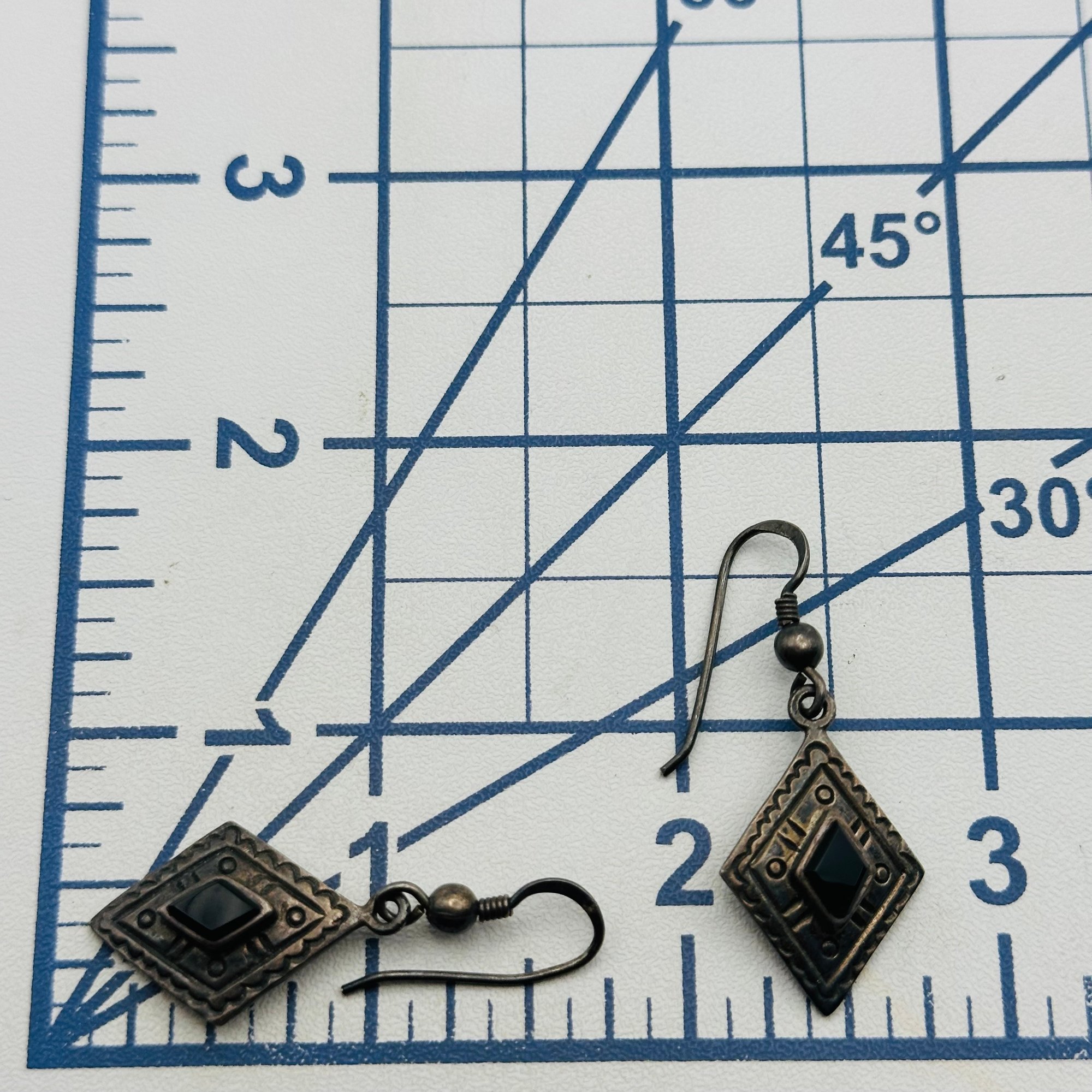 Sterling Onyx Dangle Earrings
