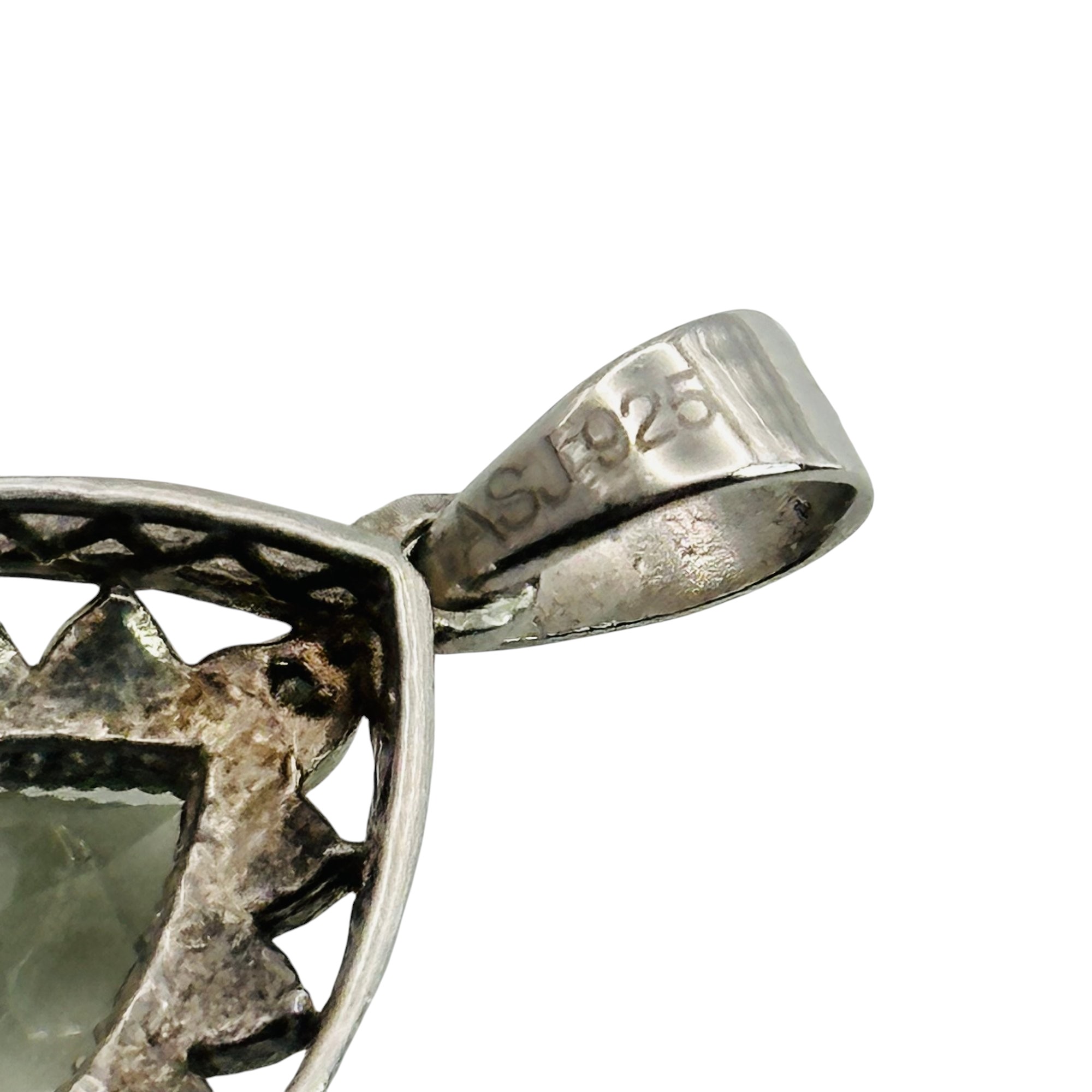 Signed Sterling Aquamarine Pendant