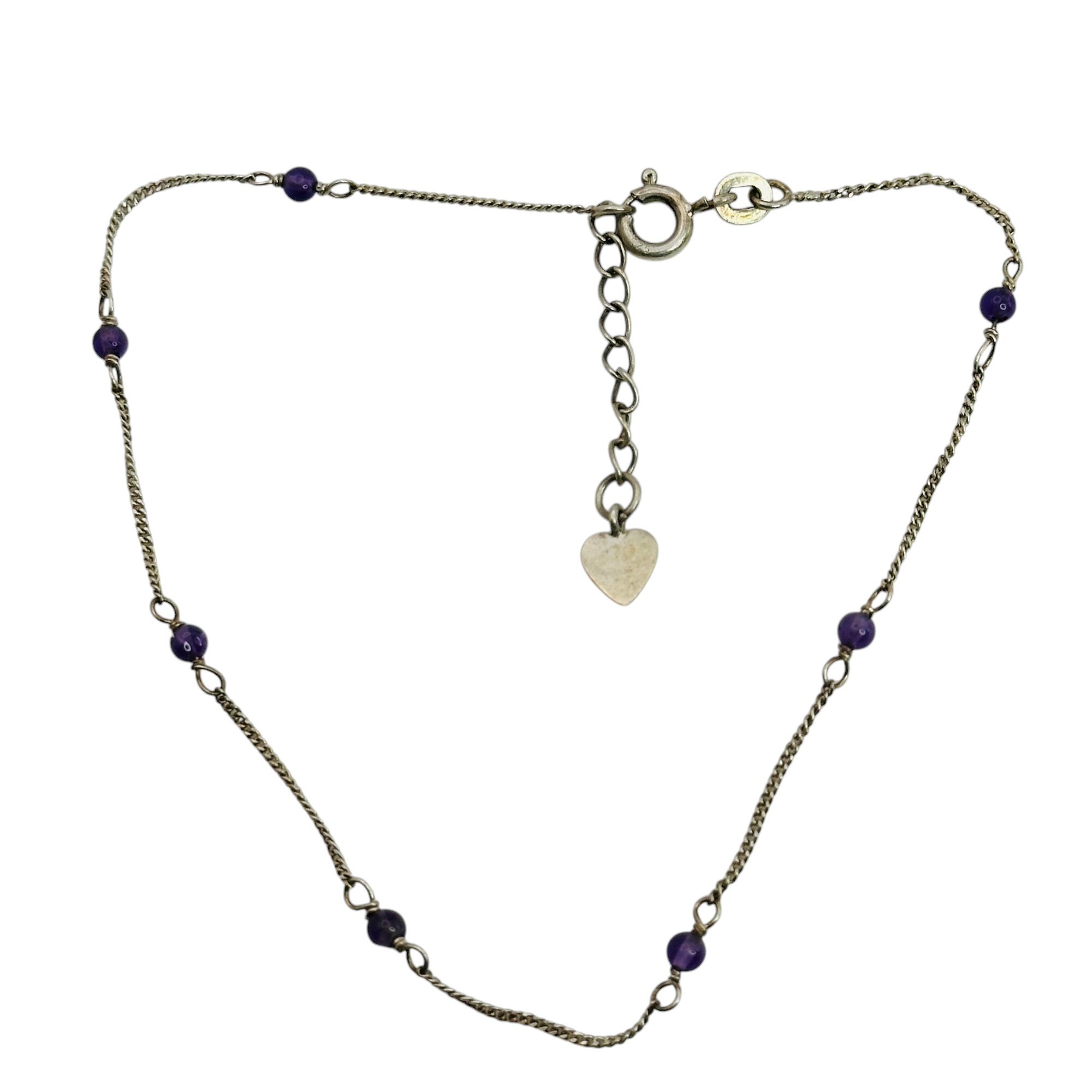 Signed Sterling Amethyst Bracelet