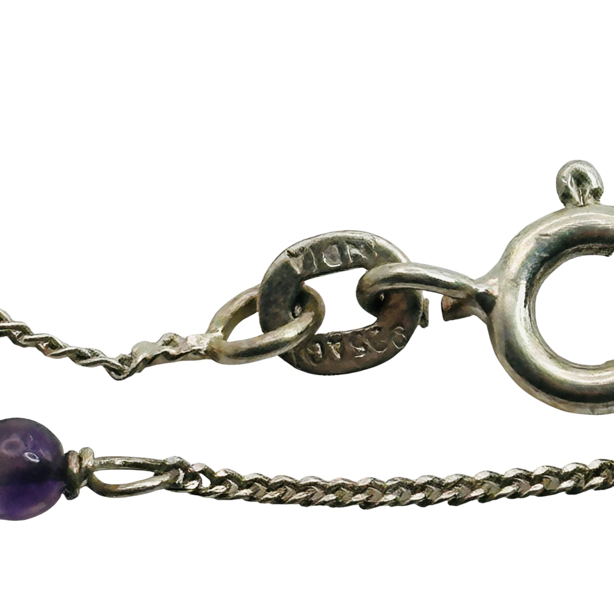 Signed Sterling Amethyst Bracelet