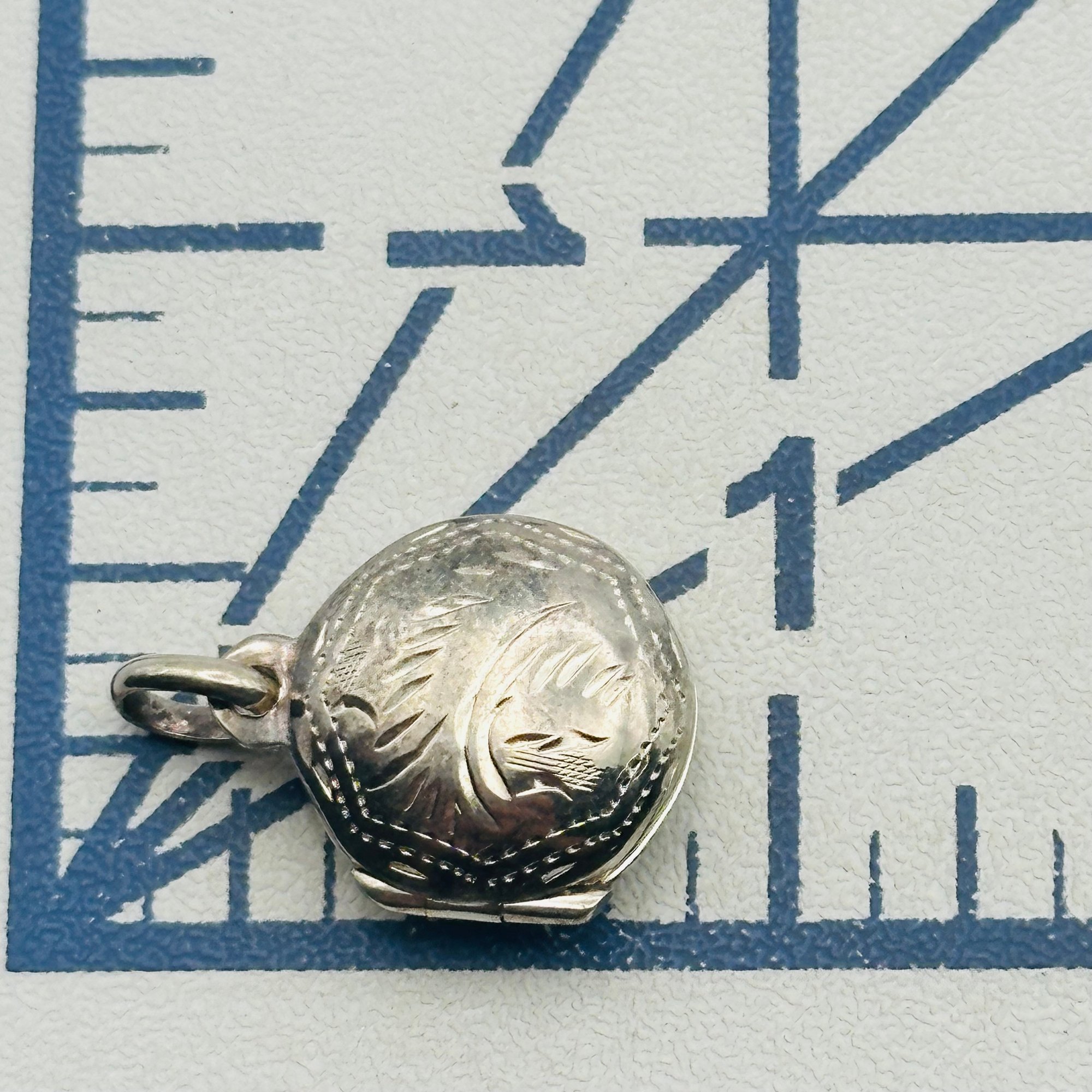 Sterling Etched Locket