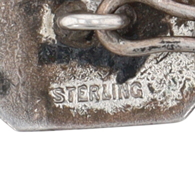 Sterling Silver Hammered Square Cufflinks