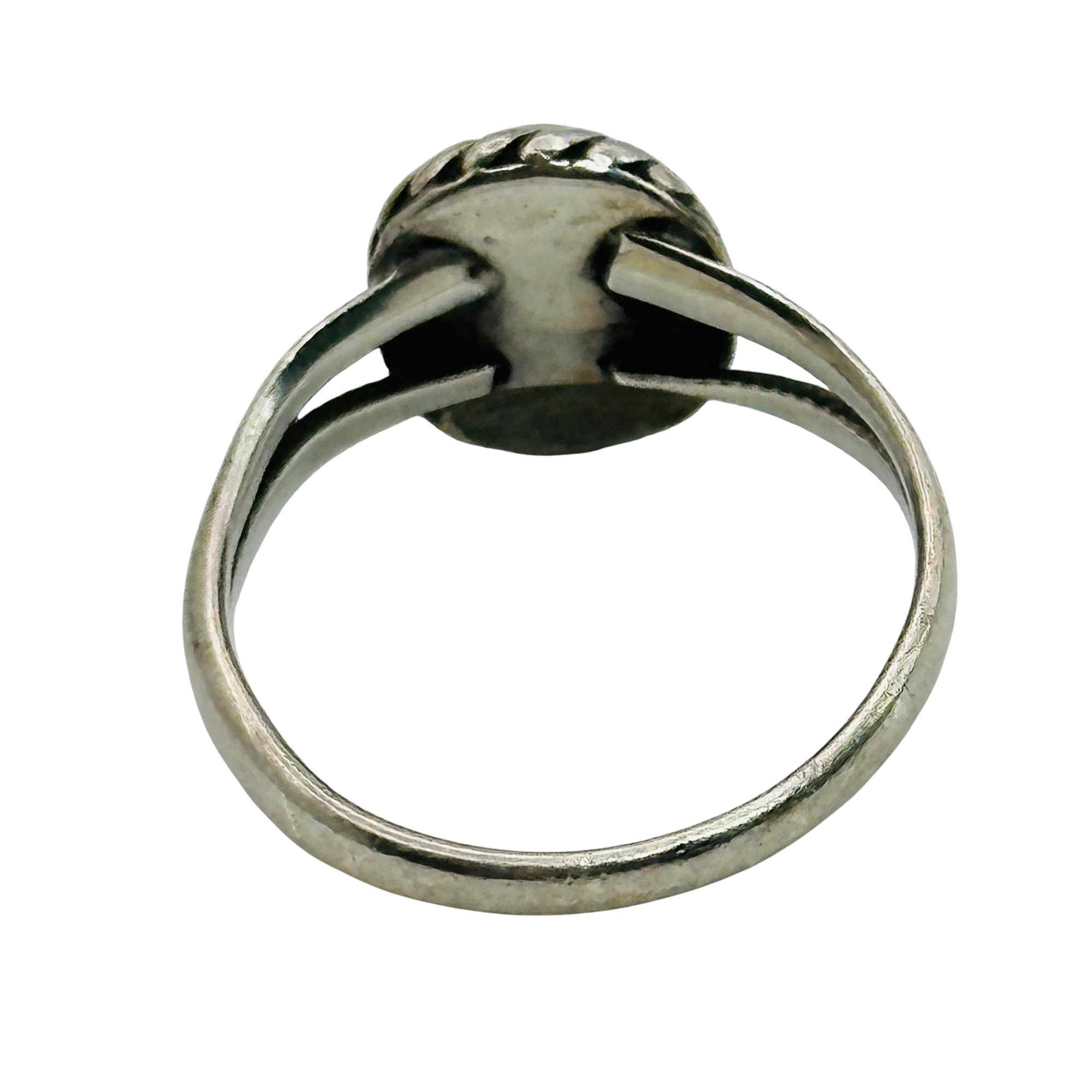 Native Sterling Turquoise Ring Sz 5