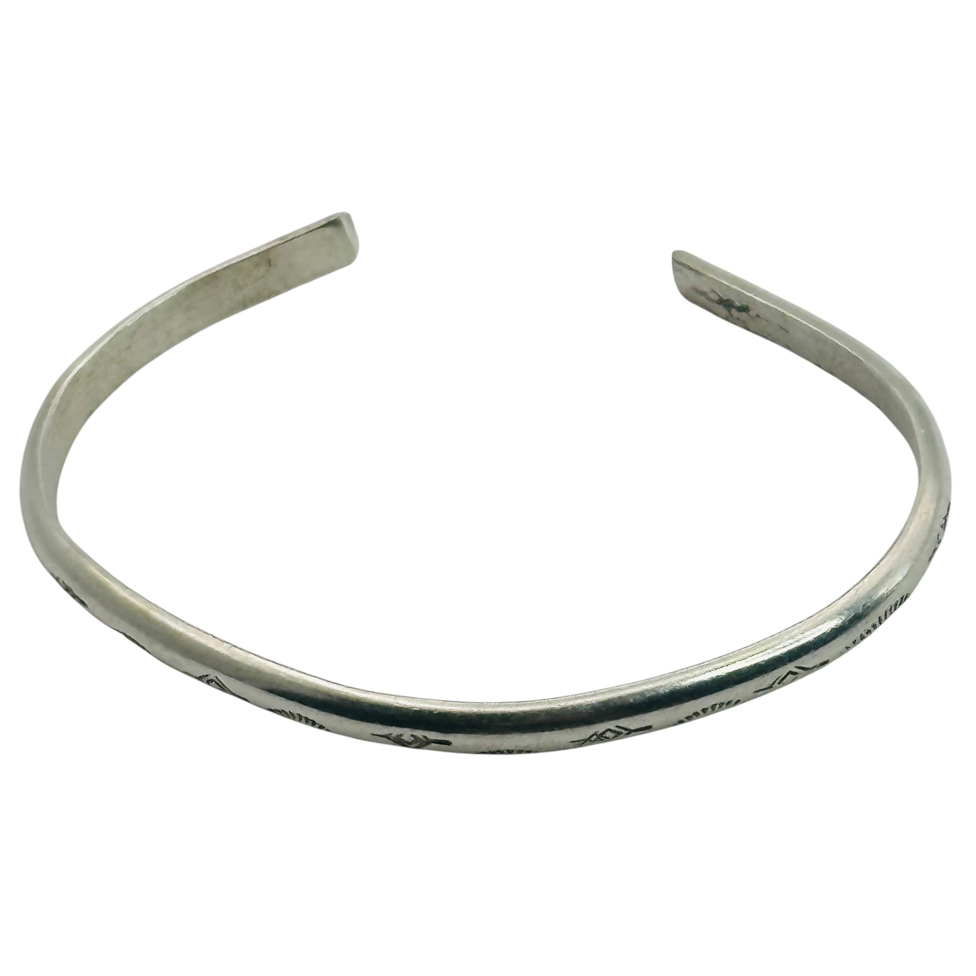 Native Sterling Stamped Cuff Bracelet
