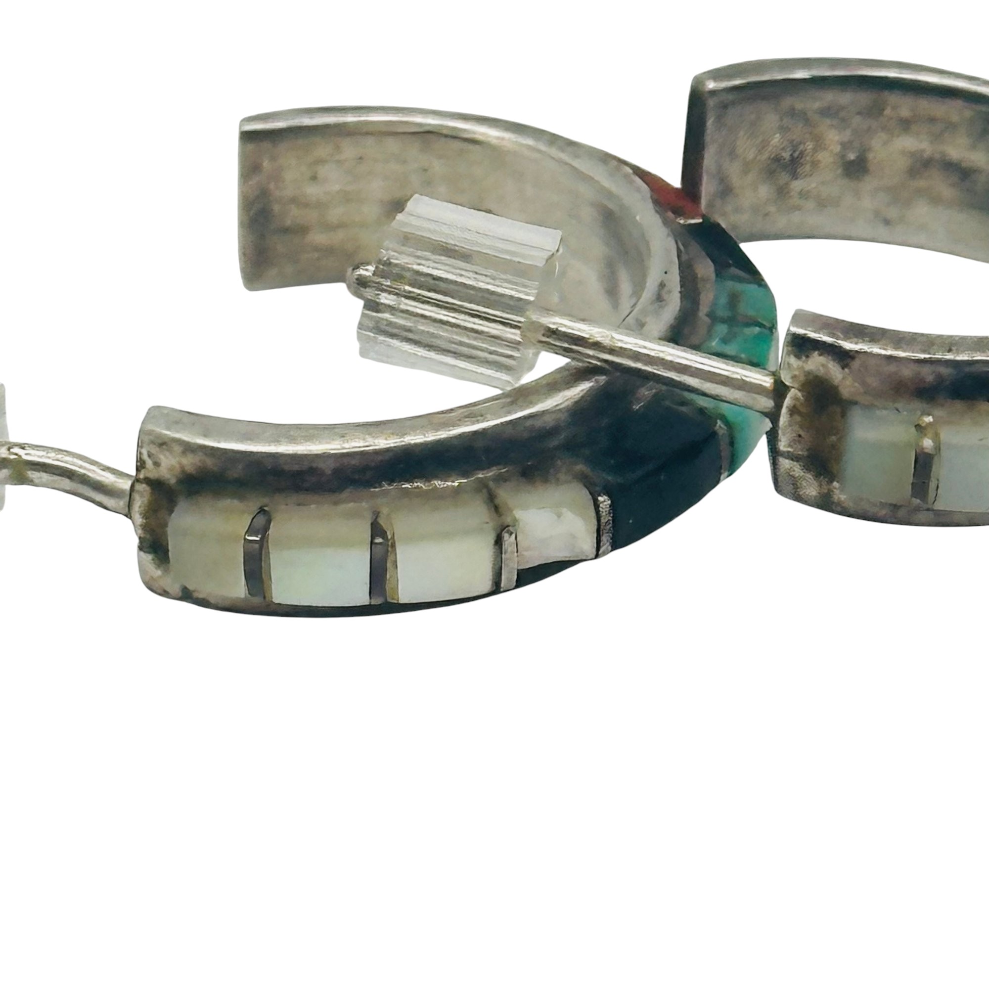 Zuni Nastacio Sterling Multi Stone Earrings