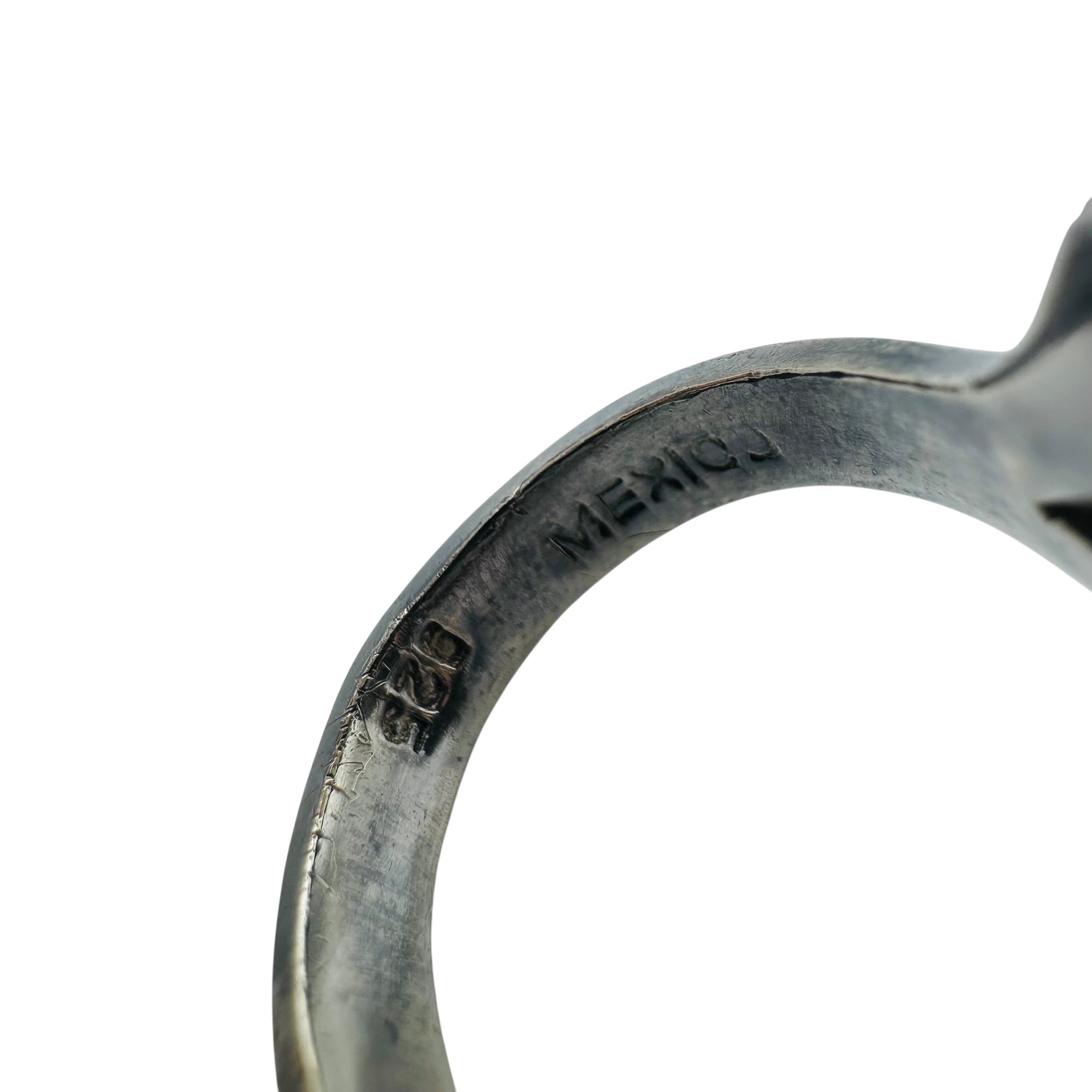 Mexico Sterling Bypass Ring Sz 8