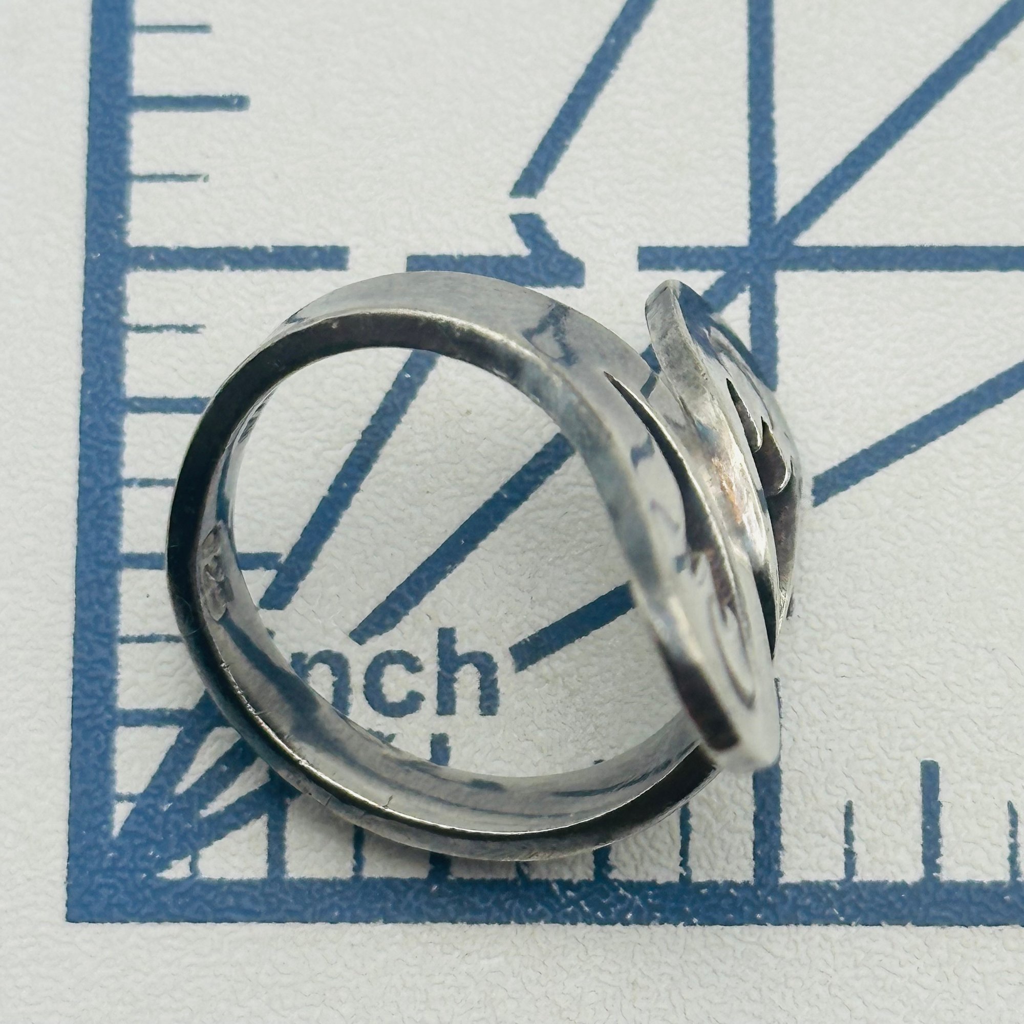 Mexico Sterling Bypass Ring Sz 8