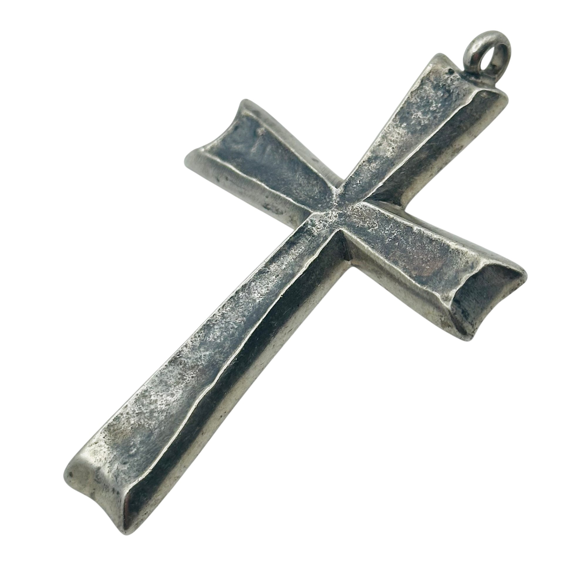 Signed Sterling Cross Pendant