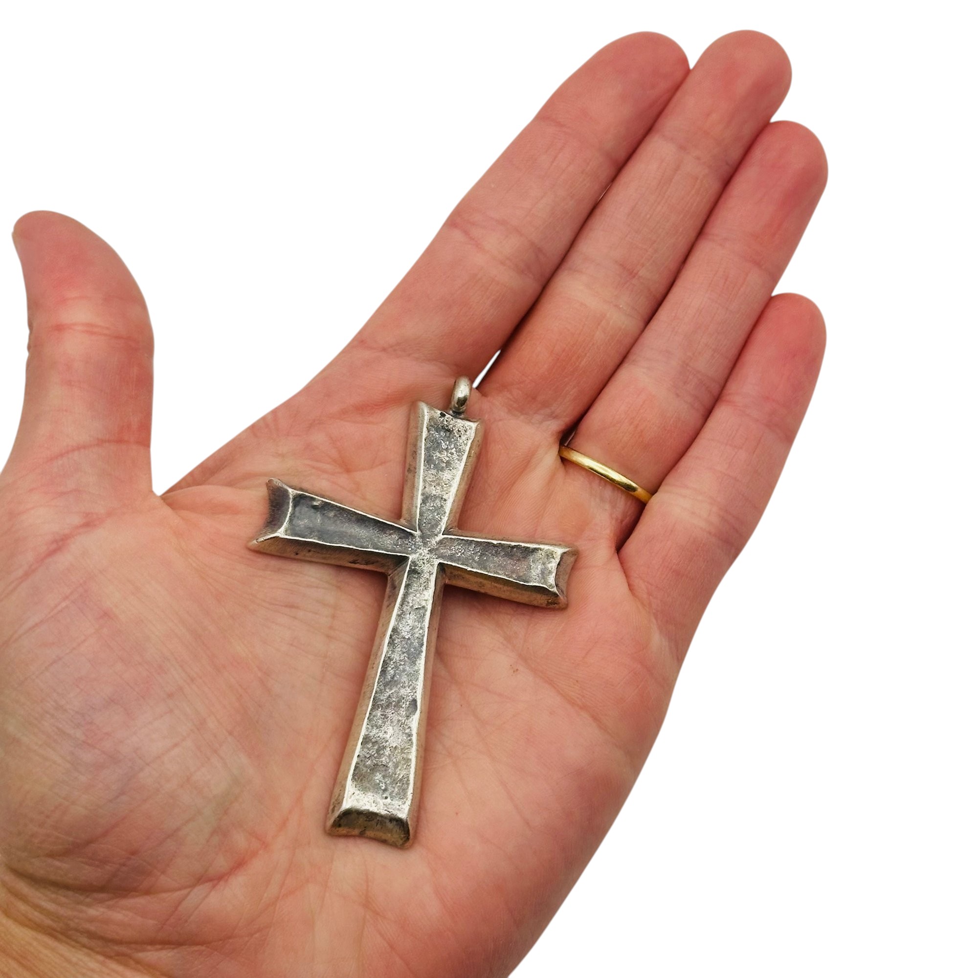 Signed Sterling Cross Pendant