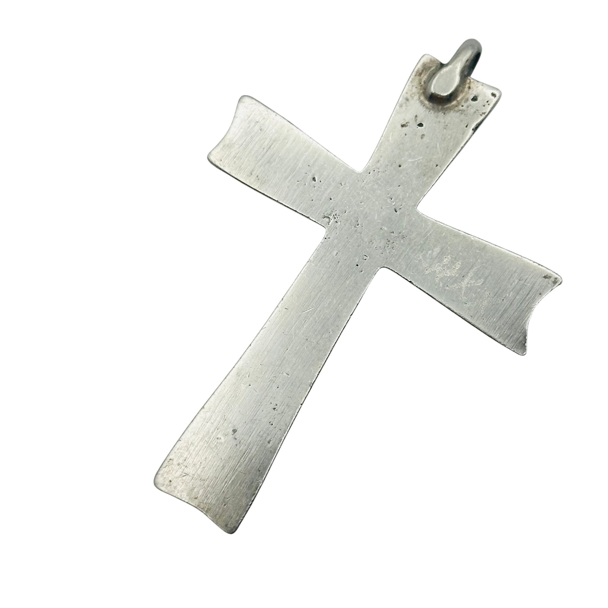 Signed Sterling Cross Pendant