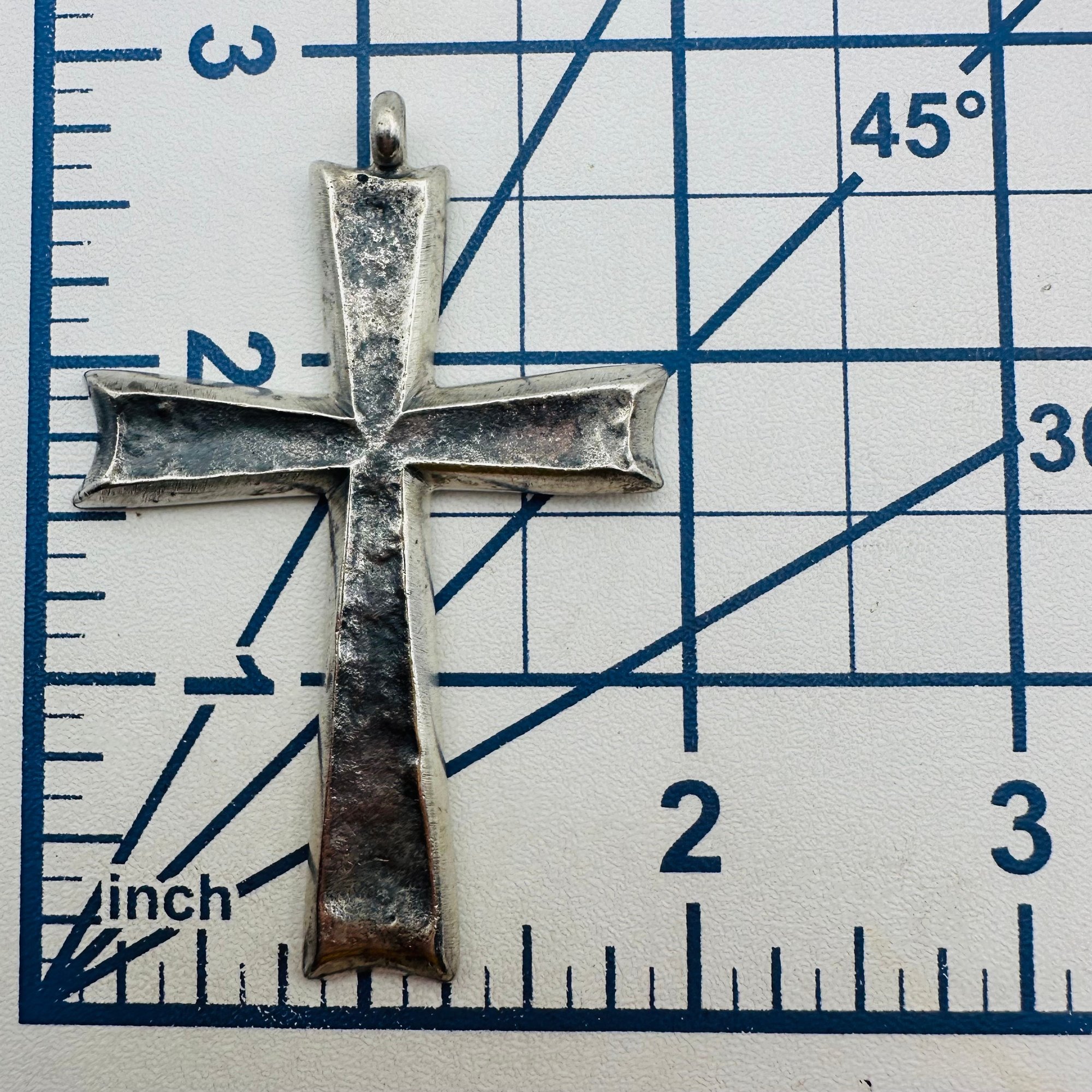 Signed Sterling Cross Pendant