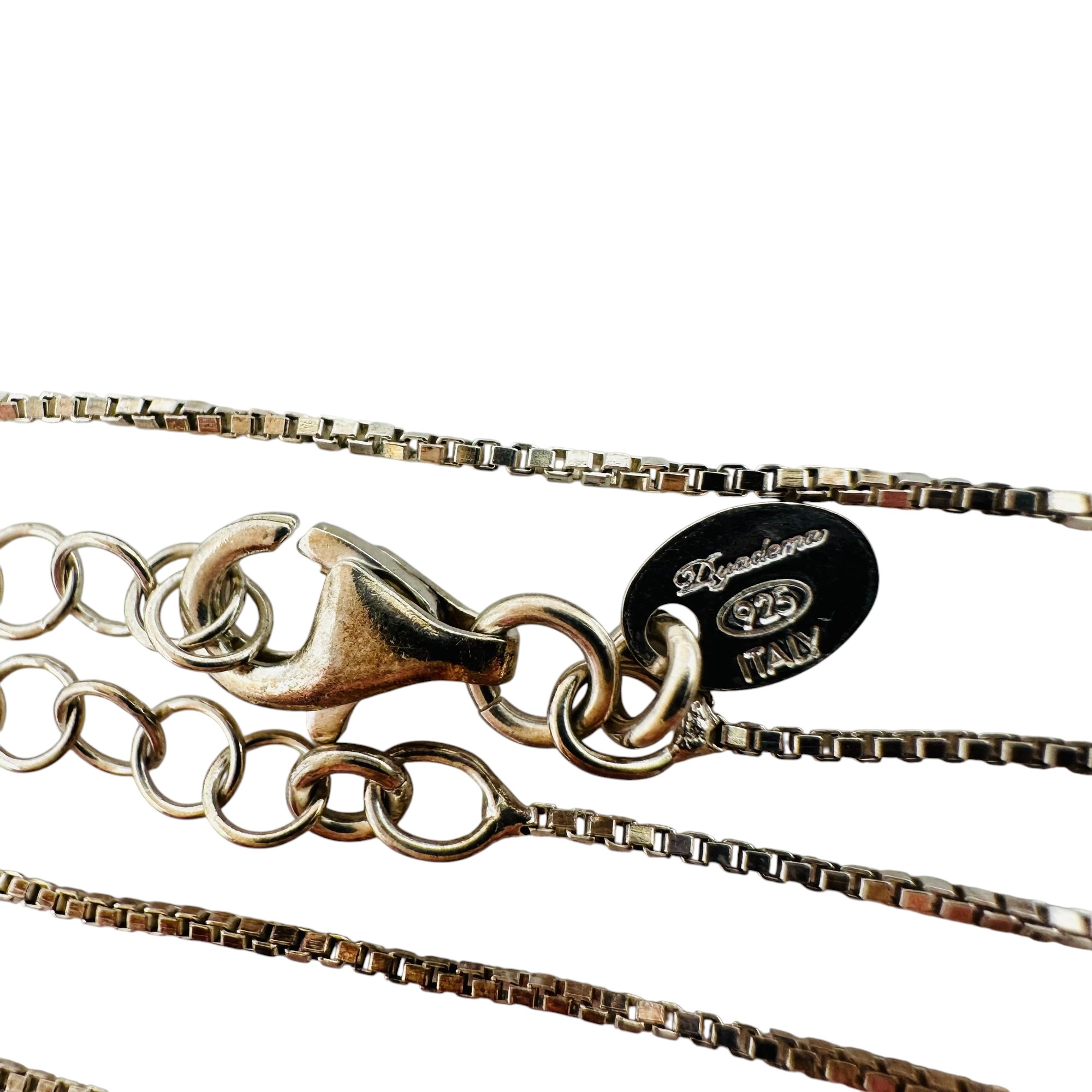Dyadema Sterling Heart Box Chain Necklace