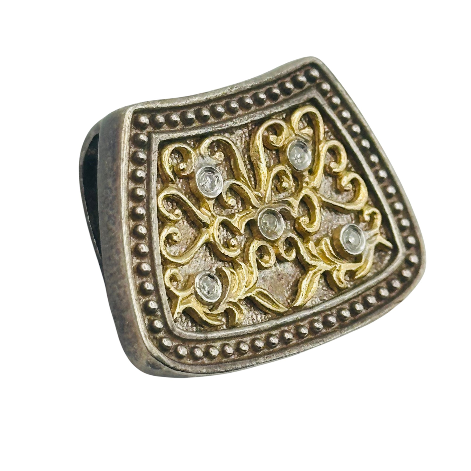 Sterling 14k Diamond Pendant