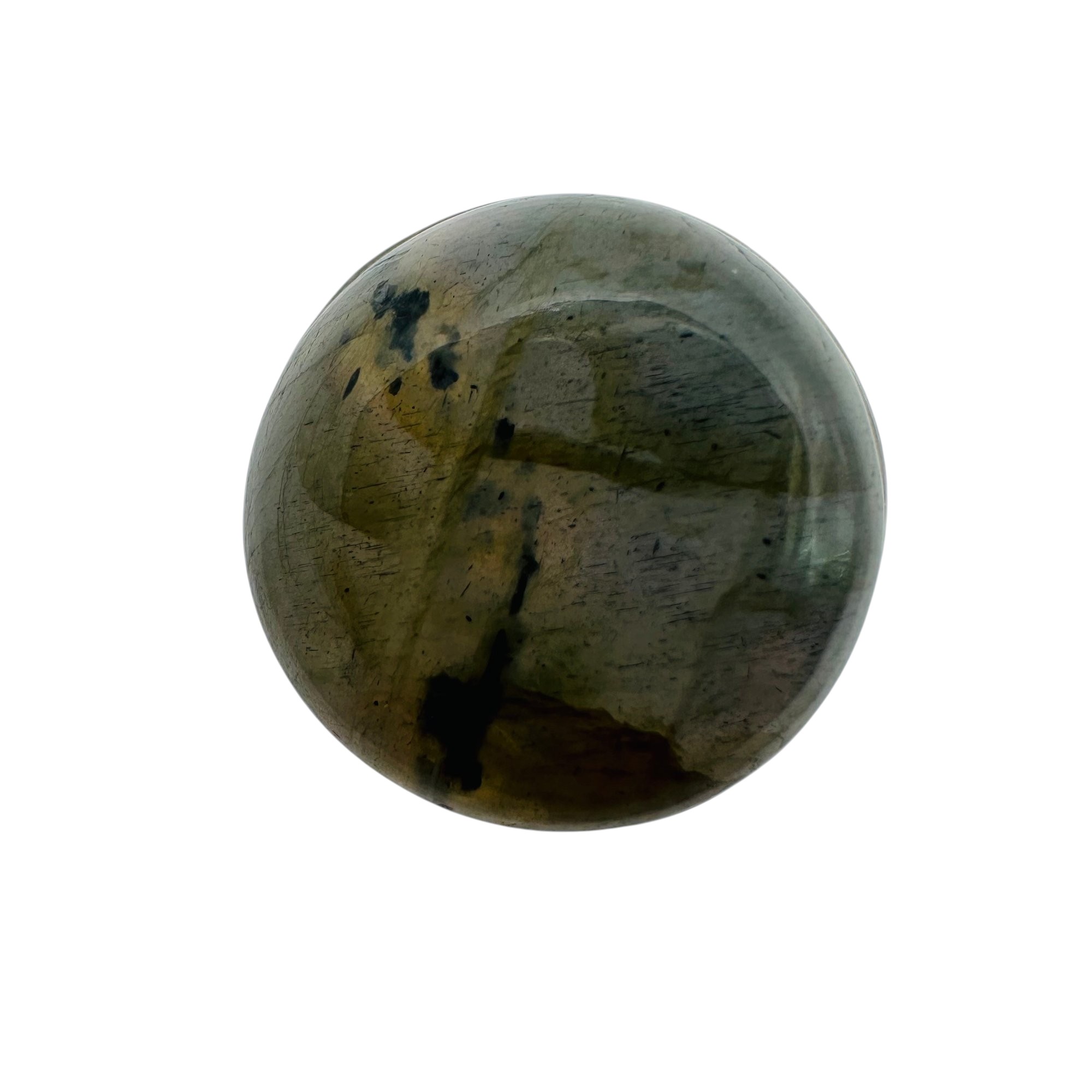 Sterling Labradorite Round Ring Sz 5.5