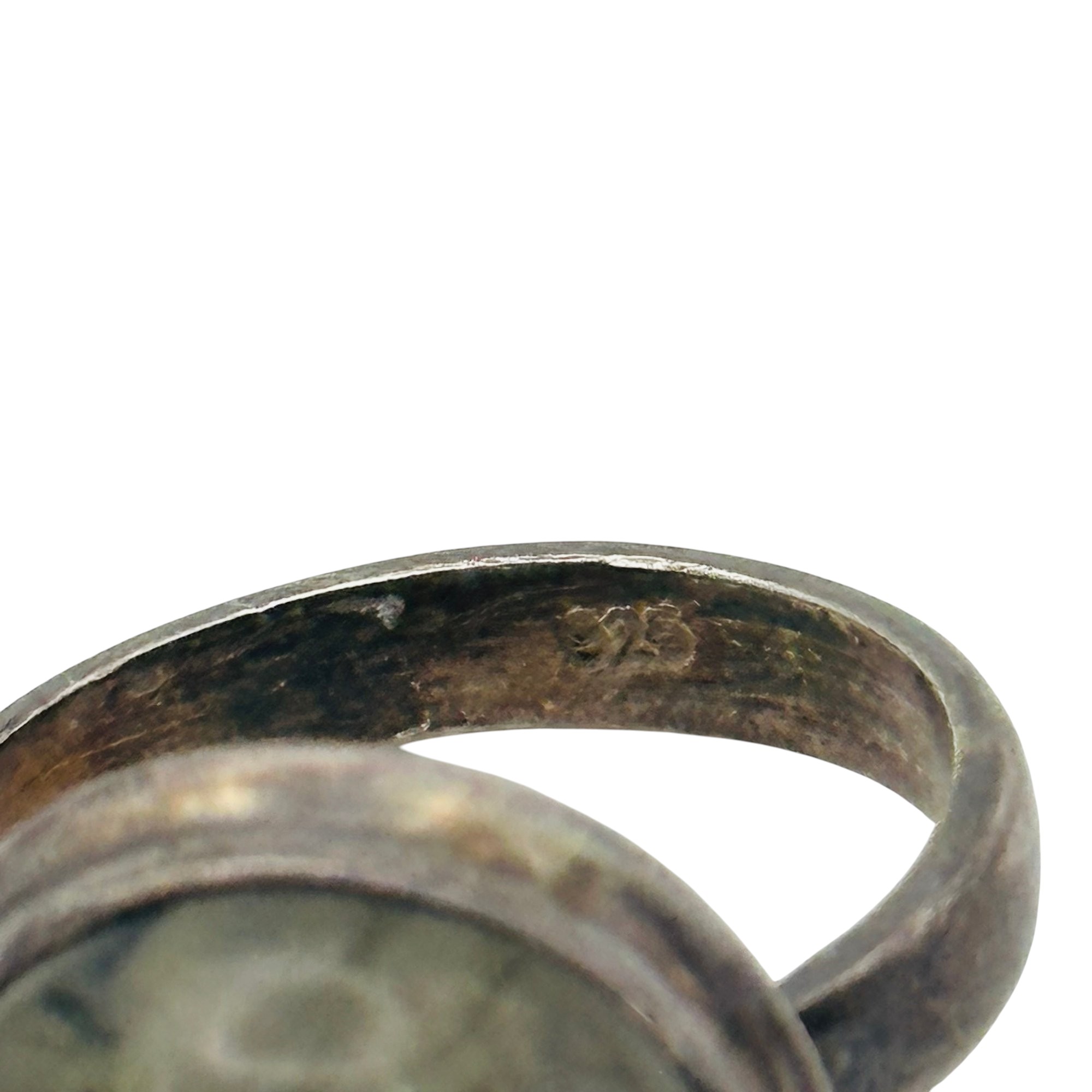 Sterling Labradorite Round Ring Sz 5.5
