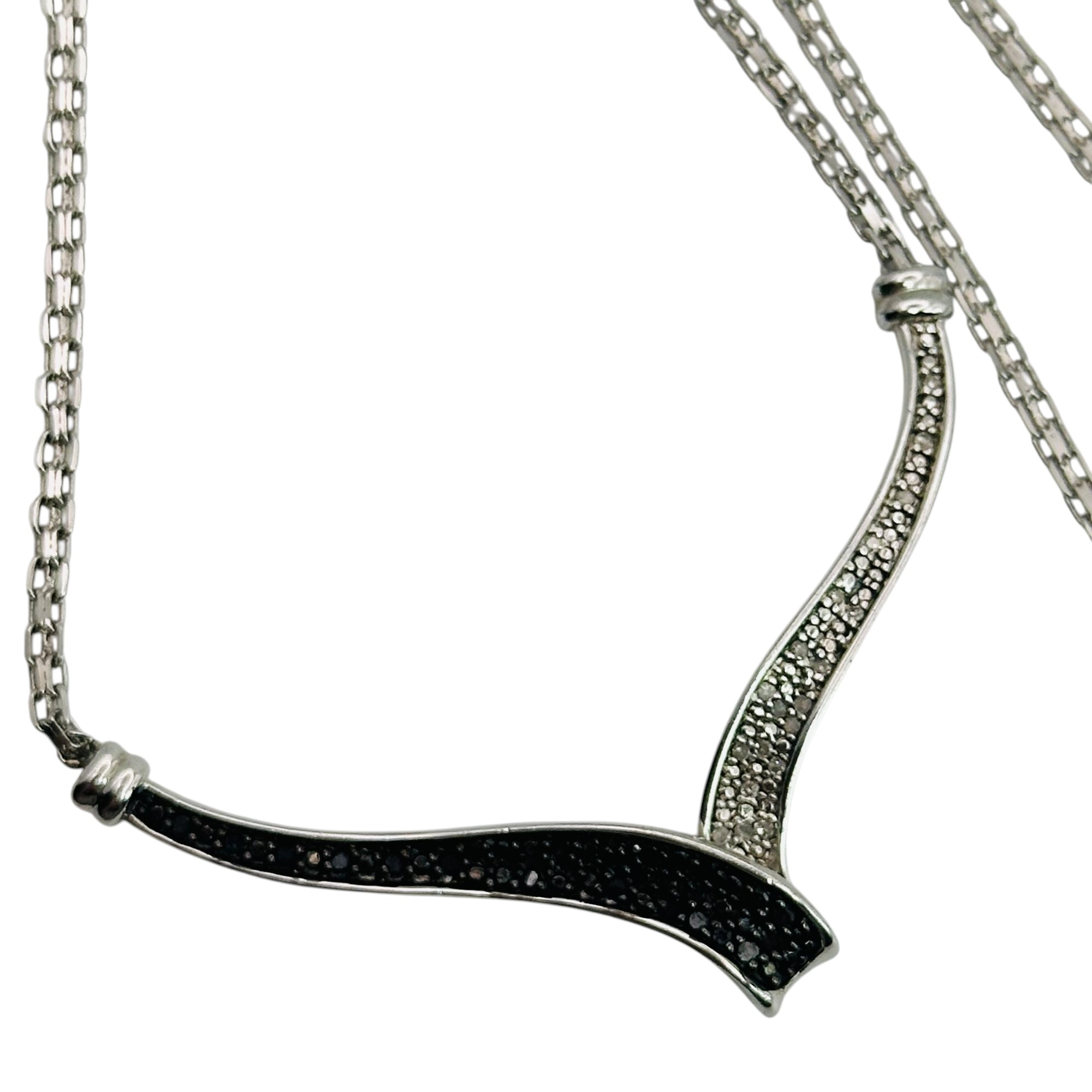 Sterling Diamond Point Necklace