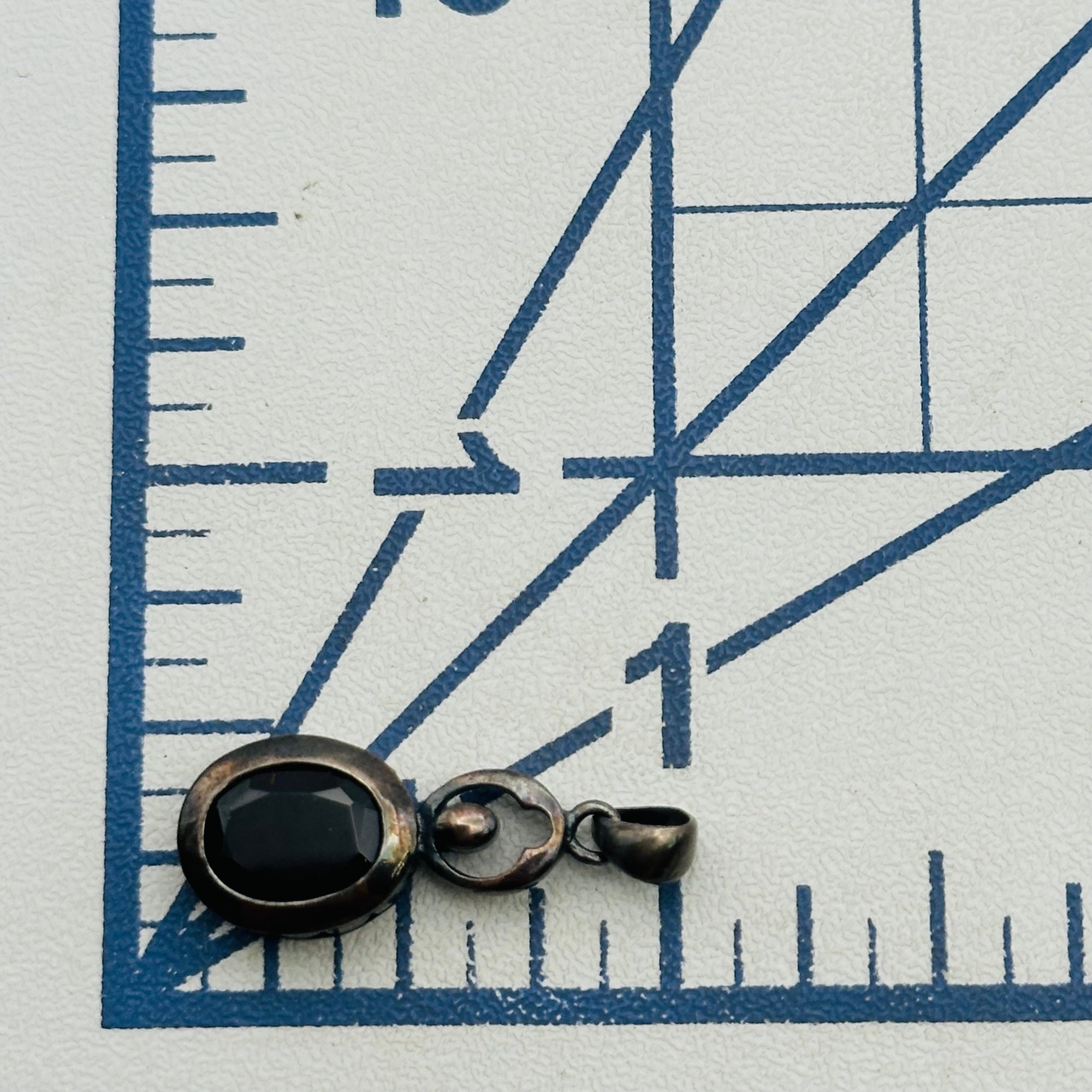 Signed Sterling Garnet Pendant