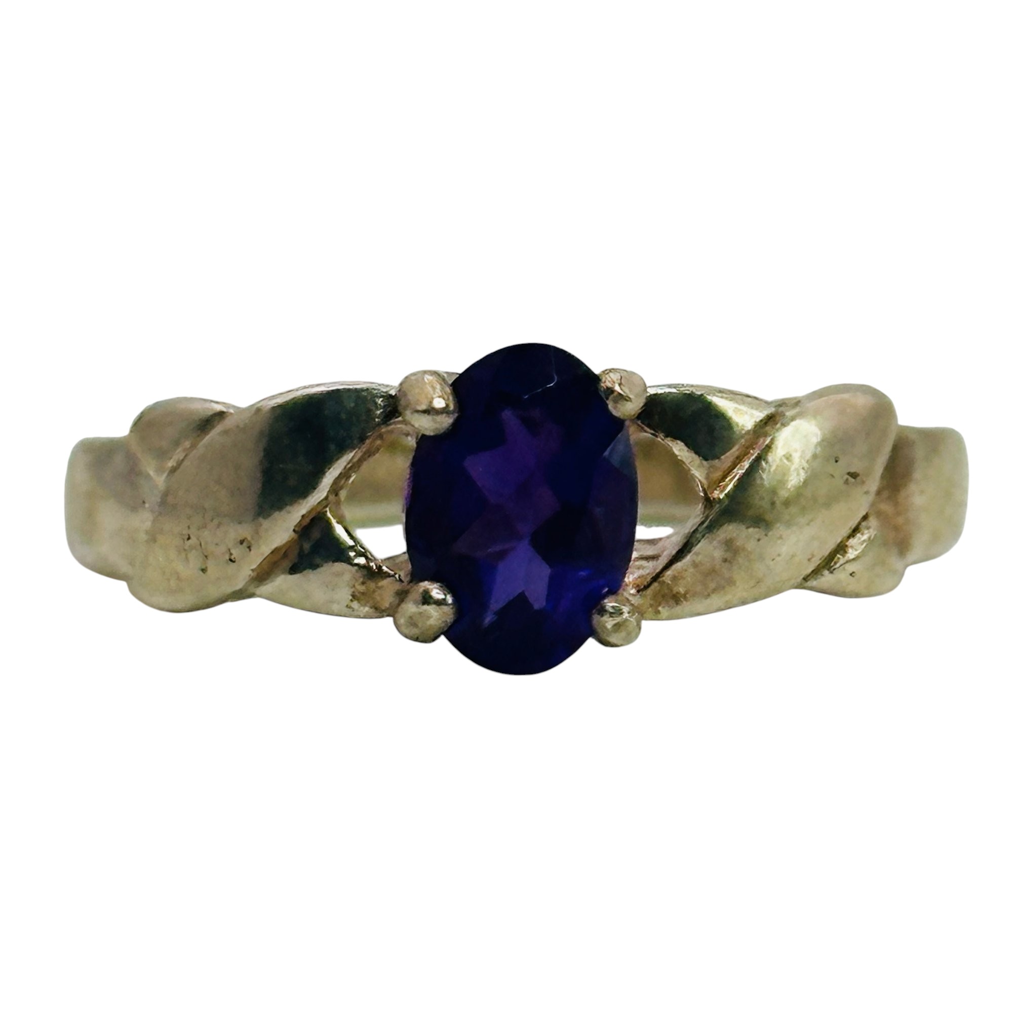 Sterling Amethyst Ring Sz 6