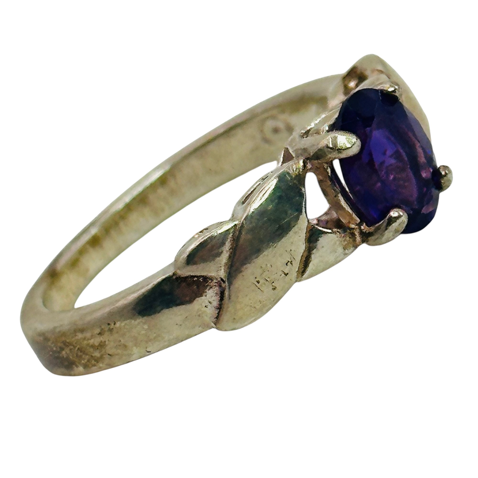 Sterling Amethyst Ring Sz 6