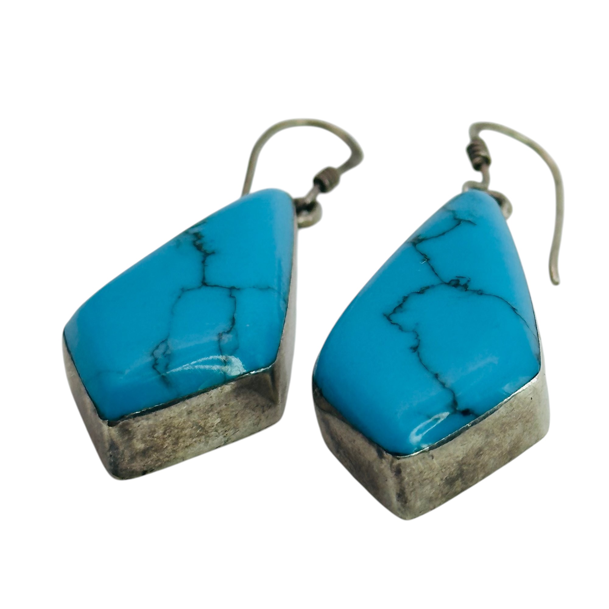Sterling Turquoise Dangle Earrings