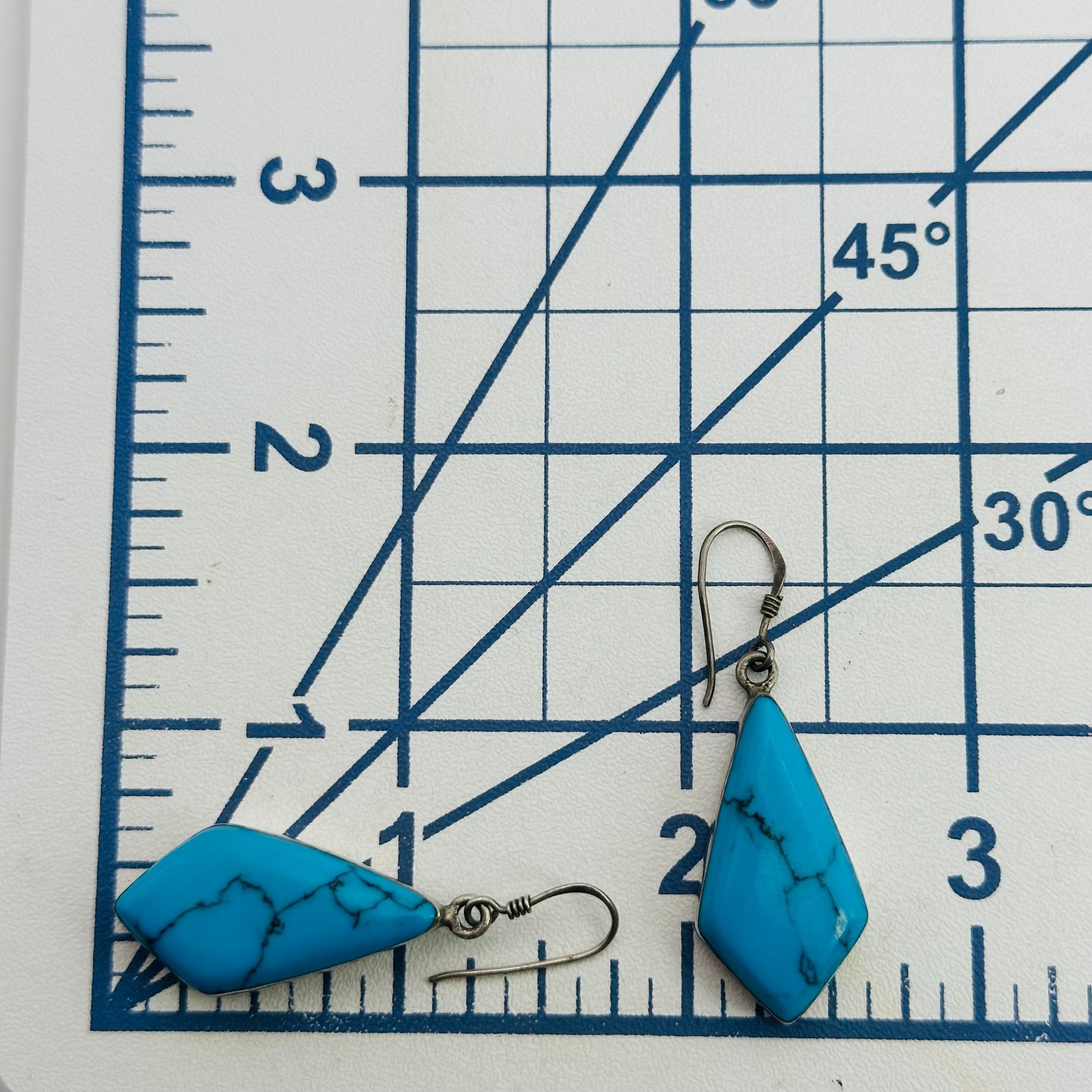 Sterling Turquoise Dangle Earrings