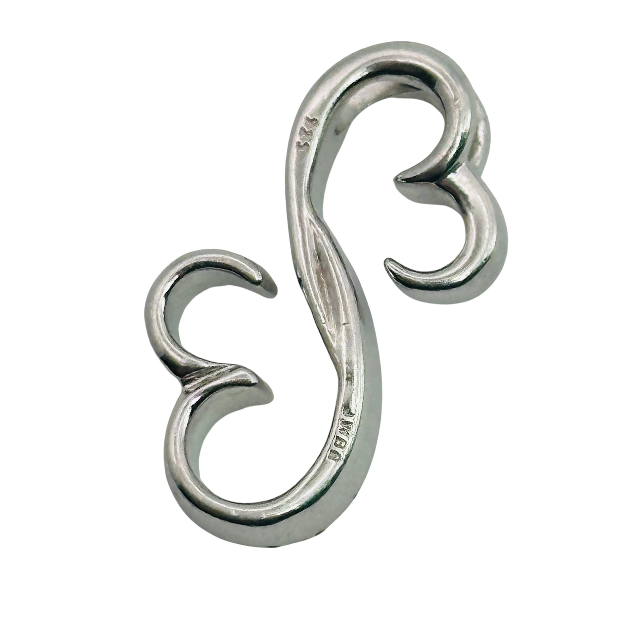 Signed Sterling Diamond Infinity Heart Pendant
