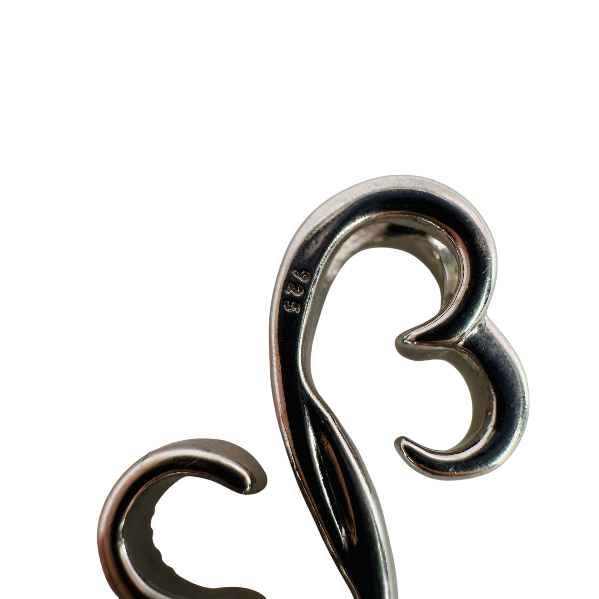 Signed Sterling Diamond Infinity Heart Pendant