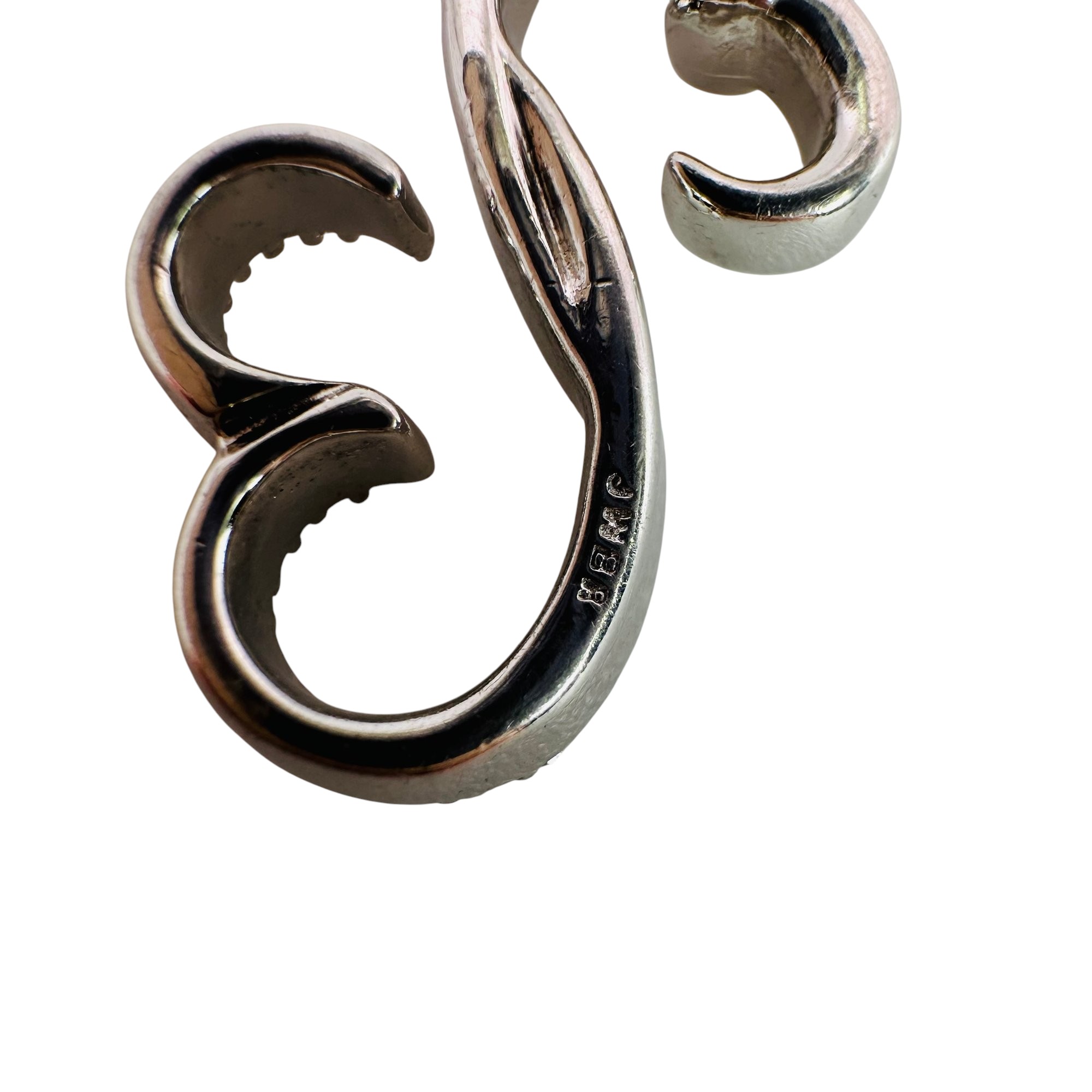 Signed Sterling Diamond Infinity Heart Pendant
