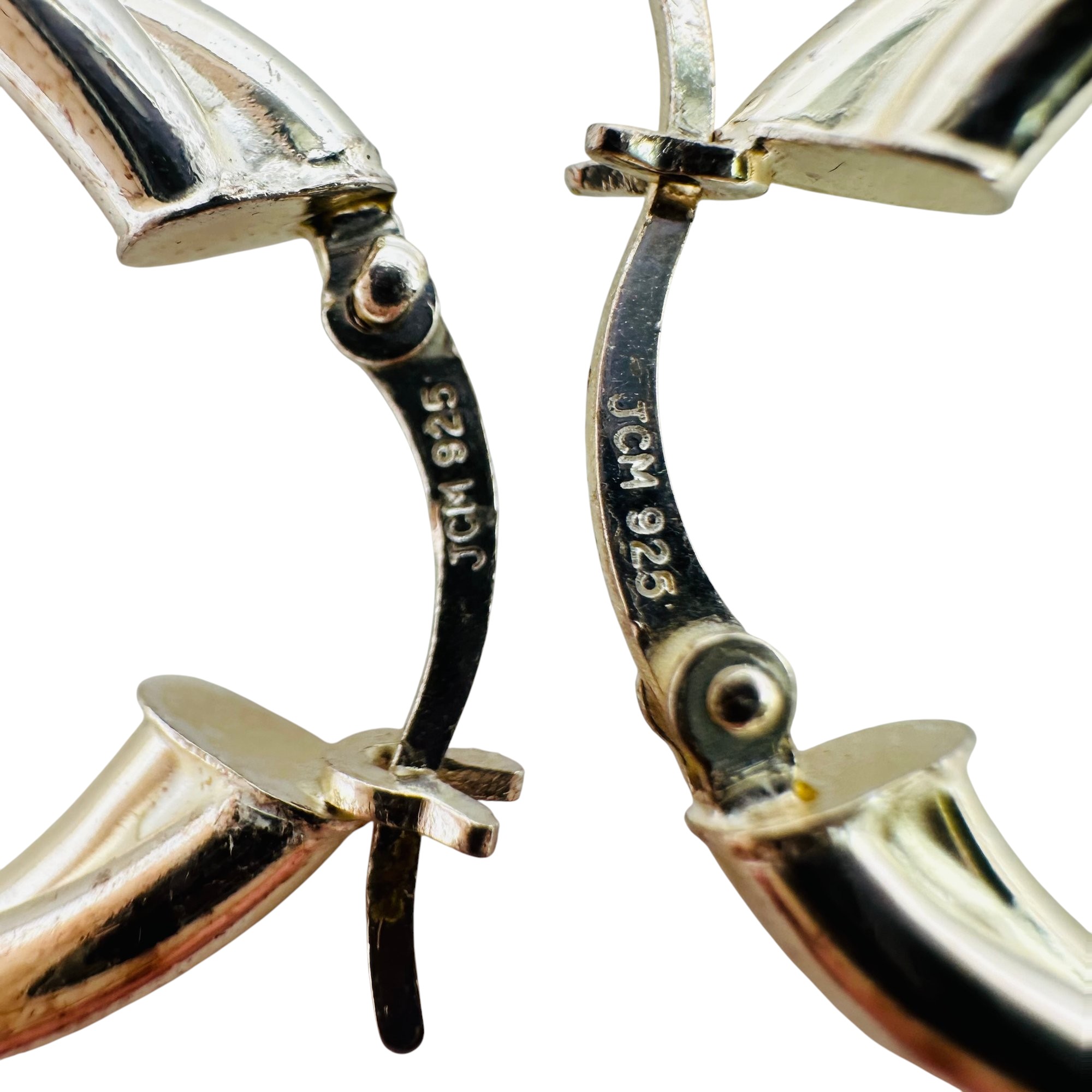 Signed Sterling Double Hoop Earrings