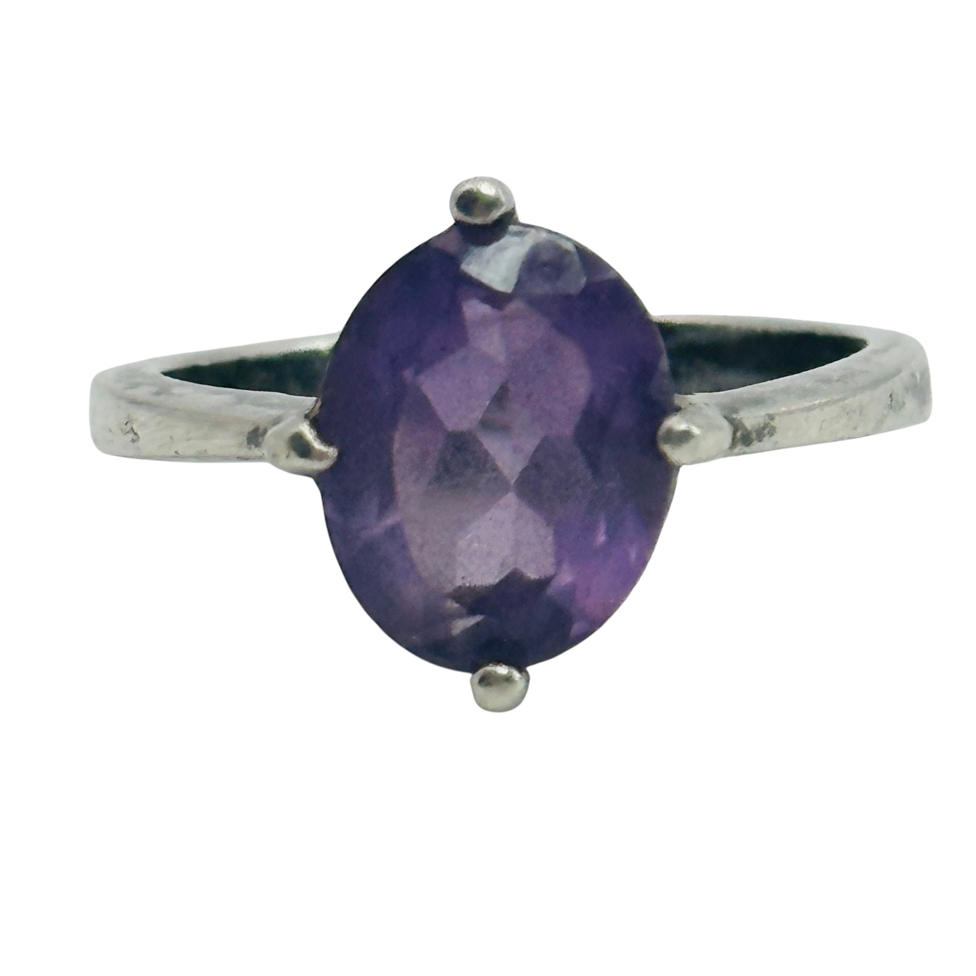 Sterling Amethyst Ring Sz 7