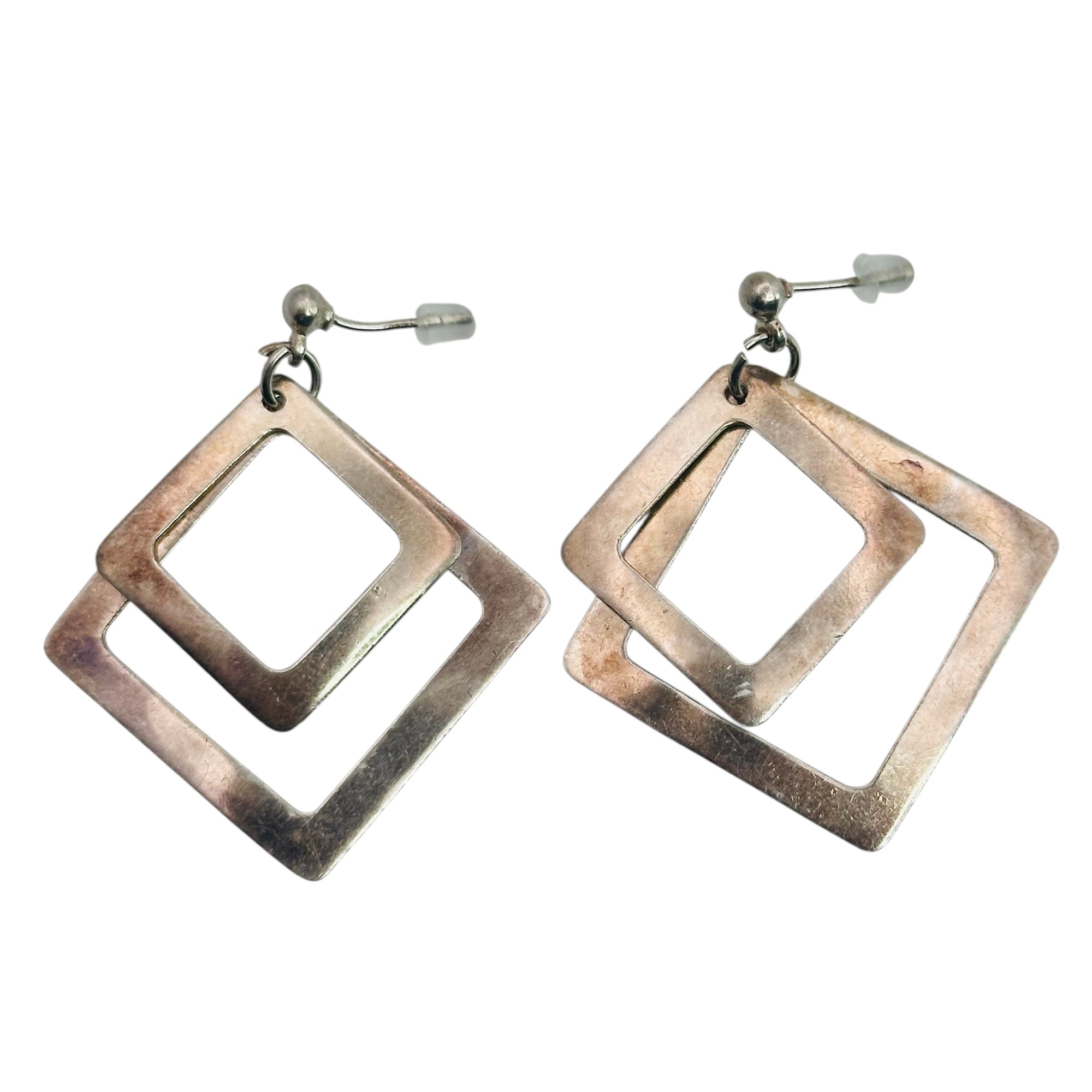 Signed Sterling Dangle Earrings