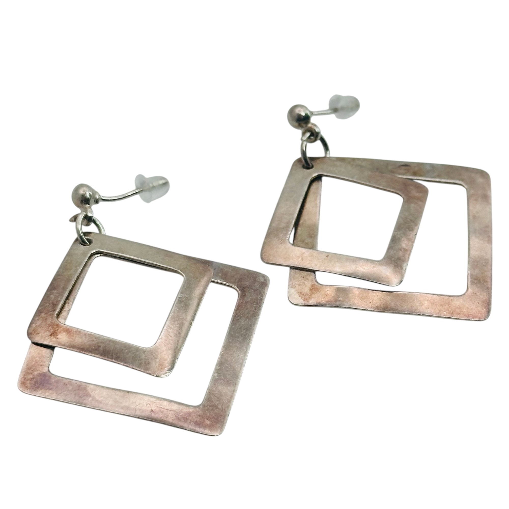Signed Sterling Dangle Earrings