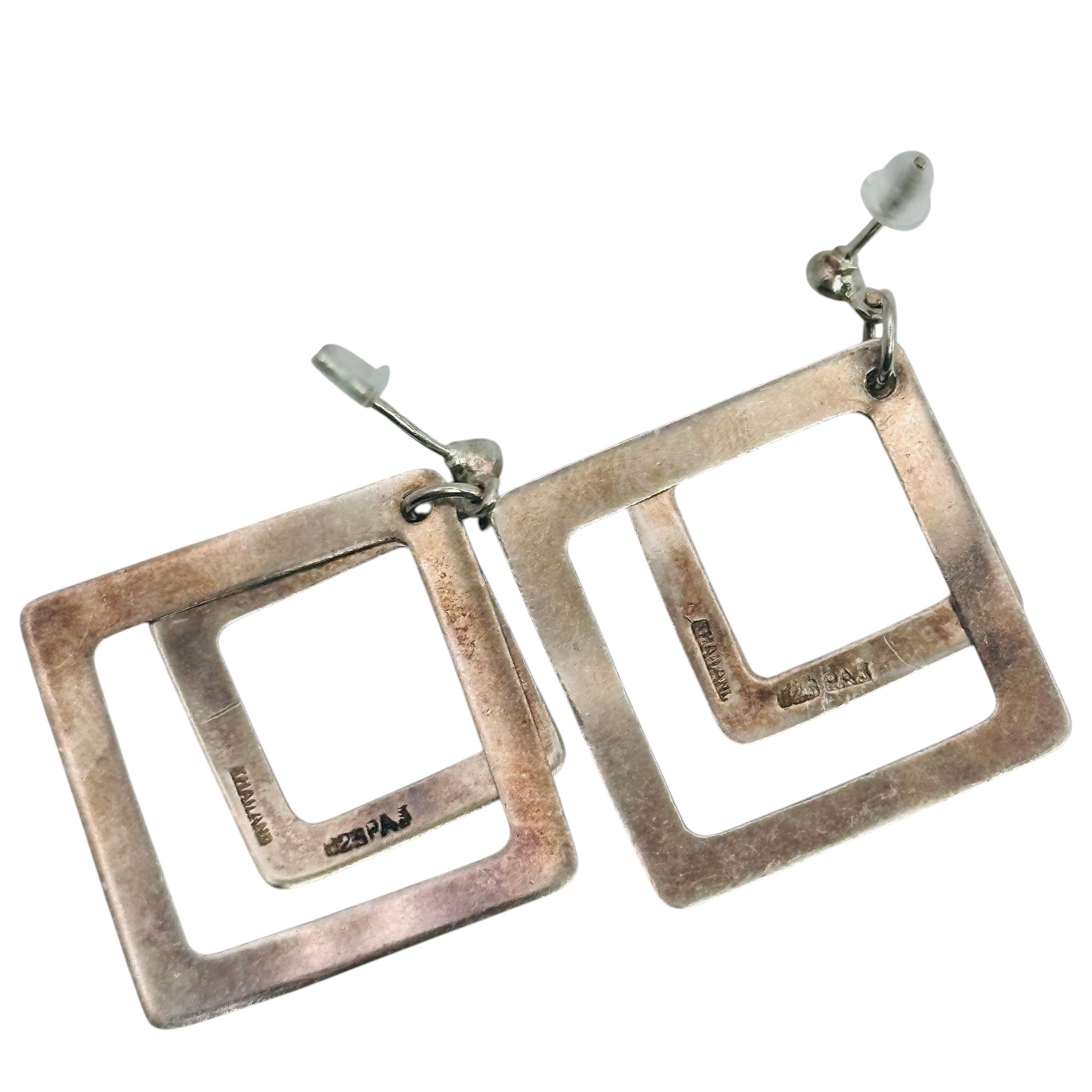 Signed Sterling Dangle Earrings