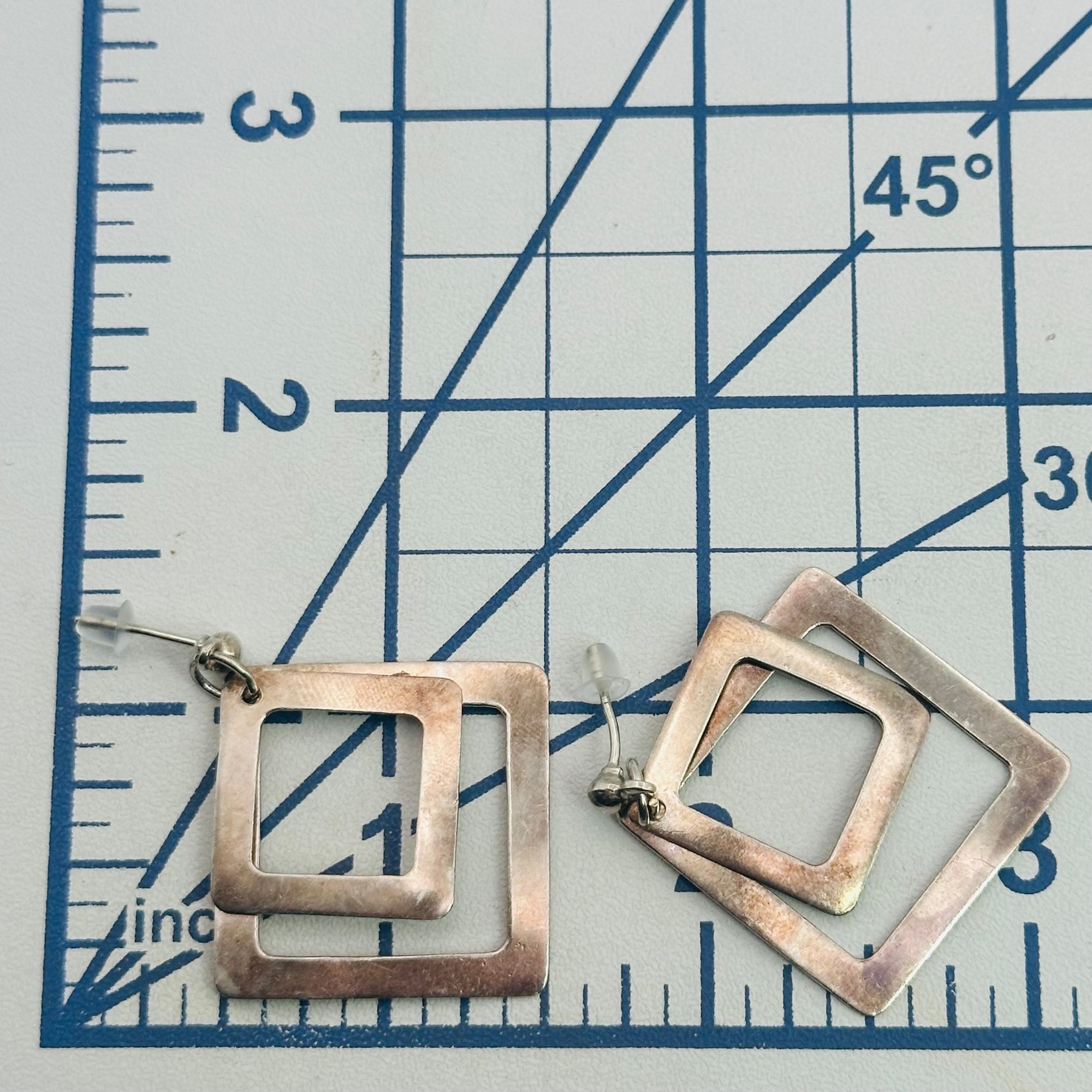 Signed Sterling Dangle Earrings