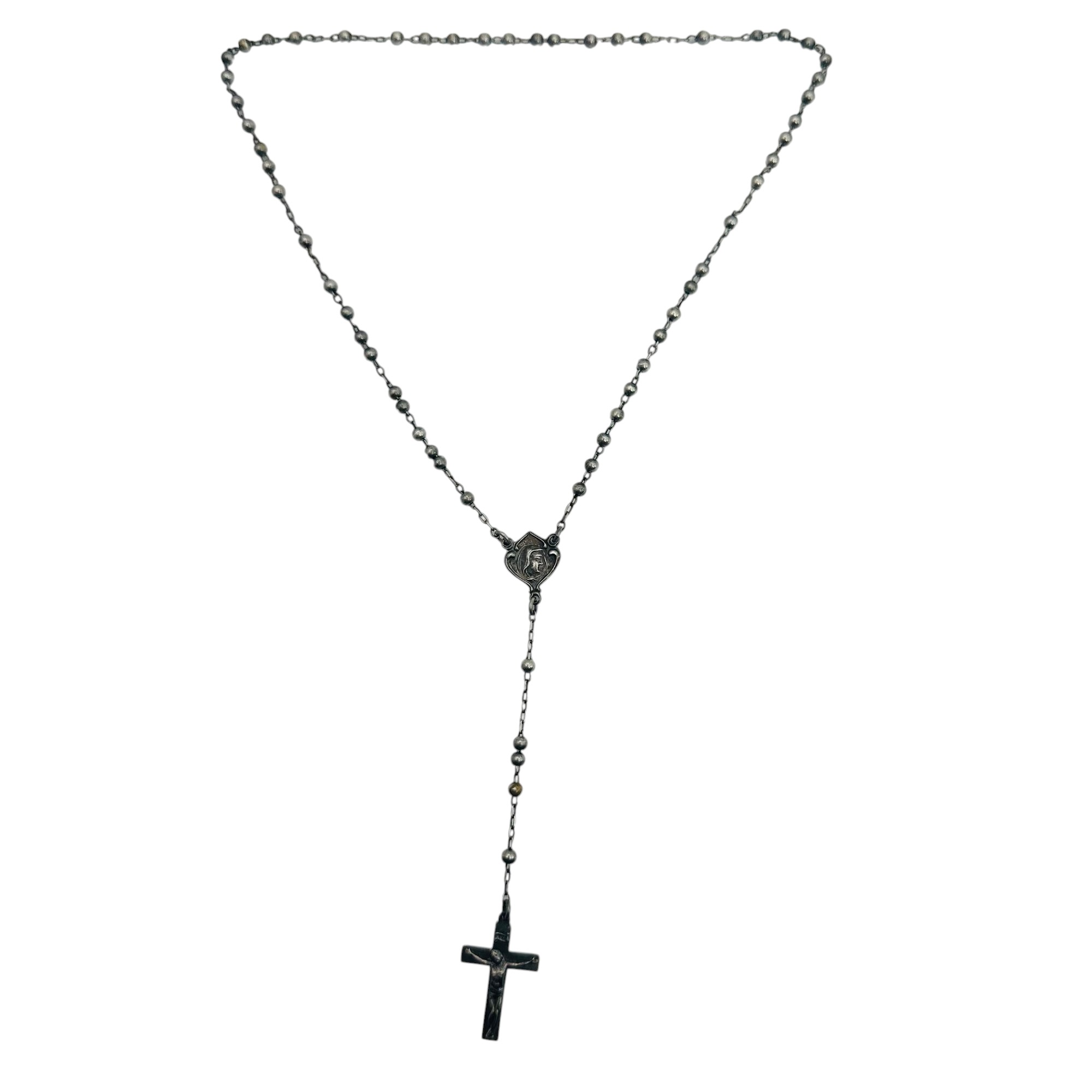 Sterling Catholic Rosary Five Decade Layout