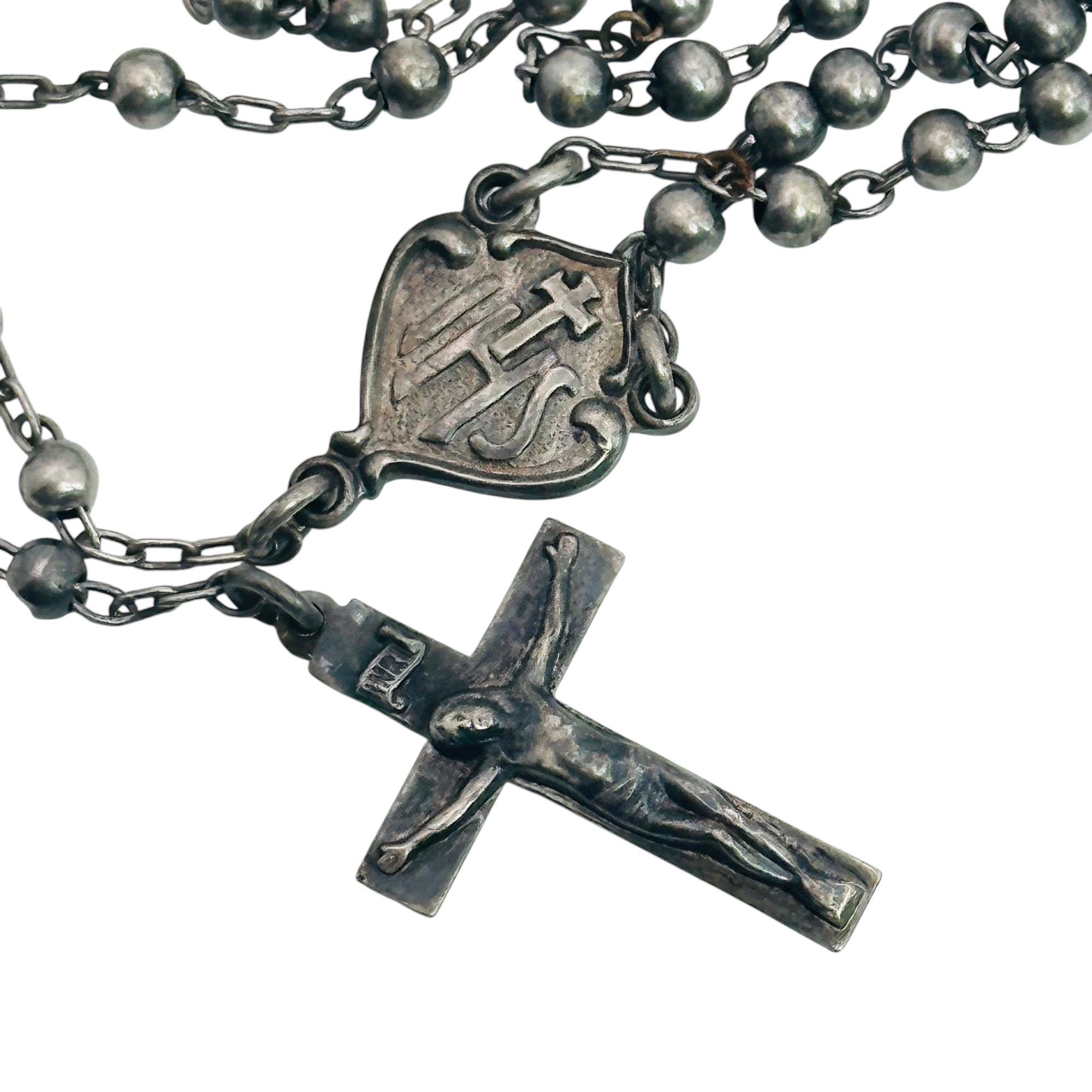 Sterling Catholic Rosary Five Decade Layout