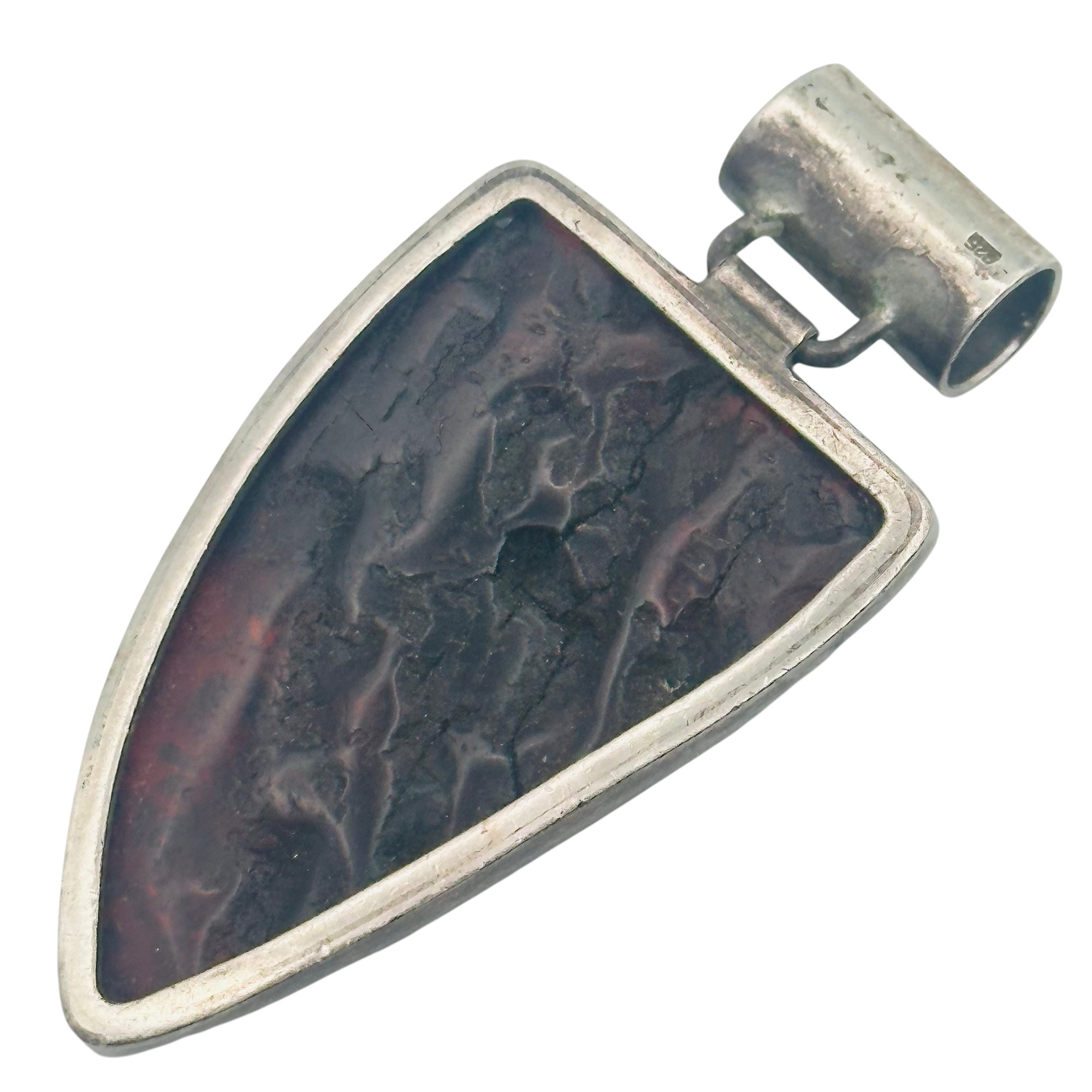 Sterling Amber Pendant