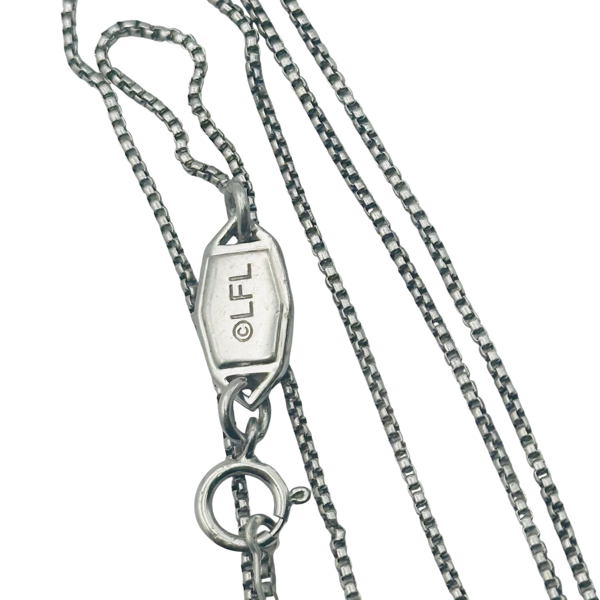 Signed Sterling Box Chain Necklace