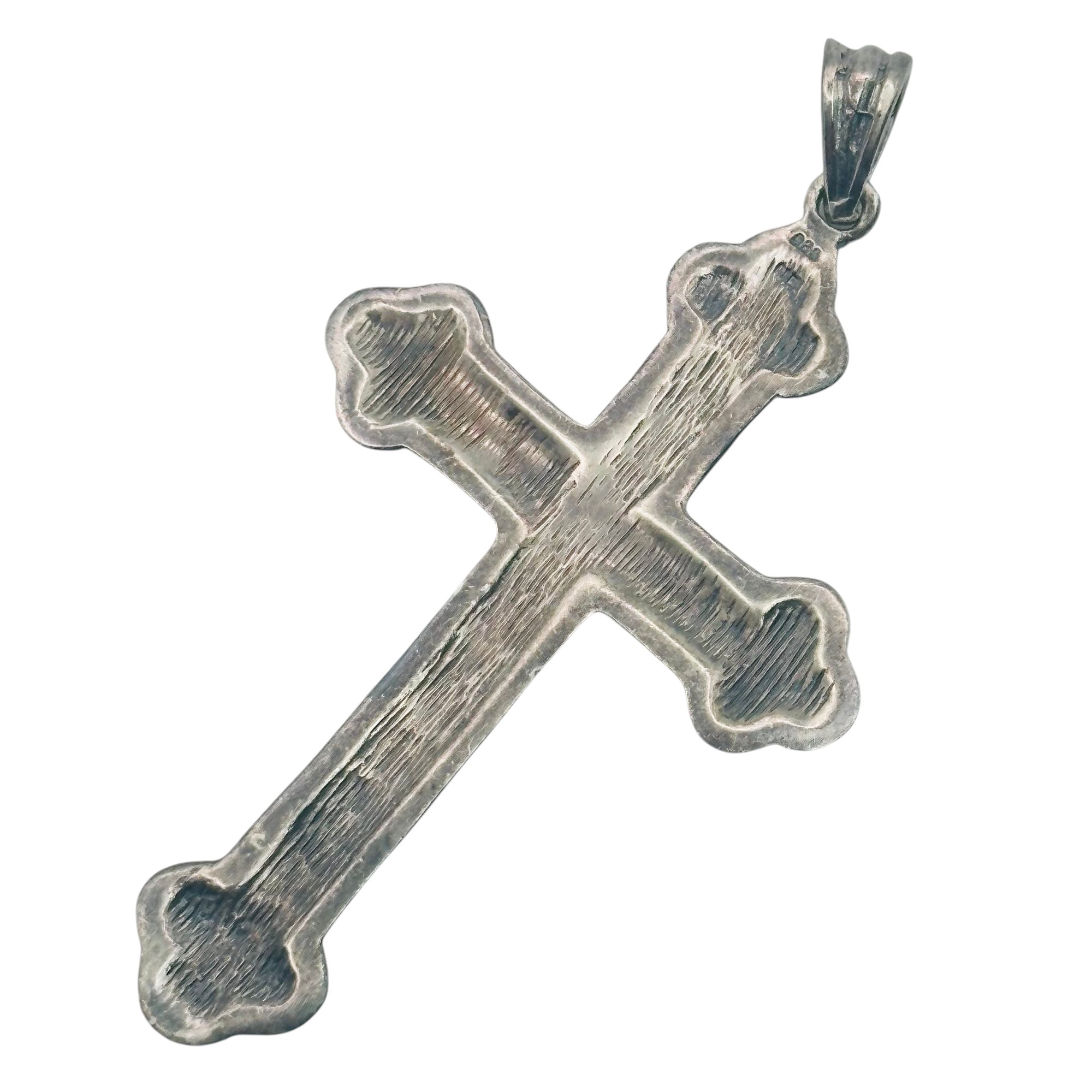 Sterling Overlay Cross Pendant
