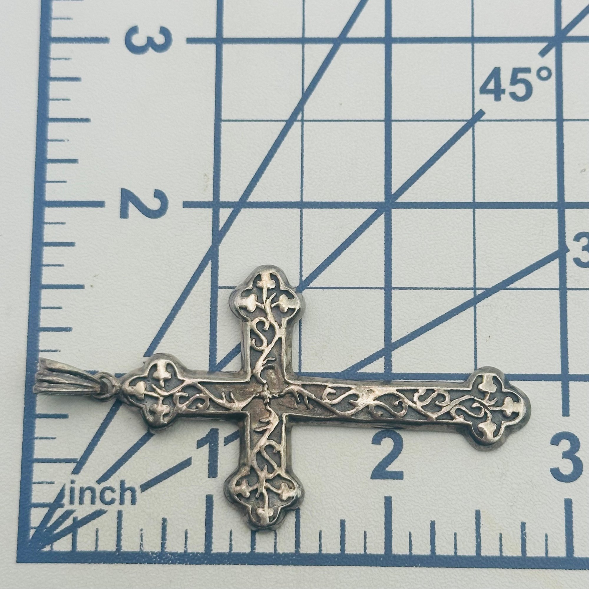 Sterling Overlay Cross Pendant
