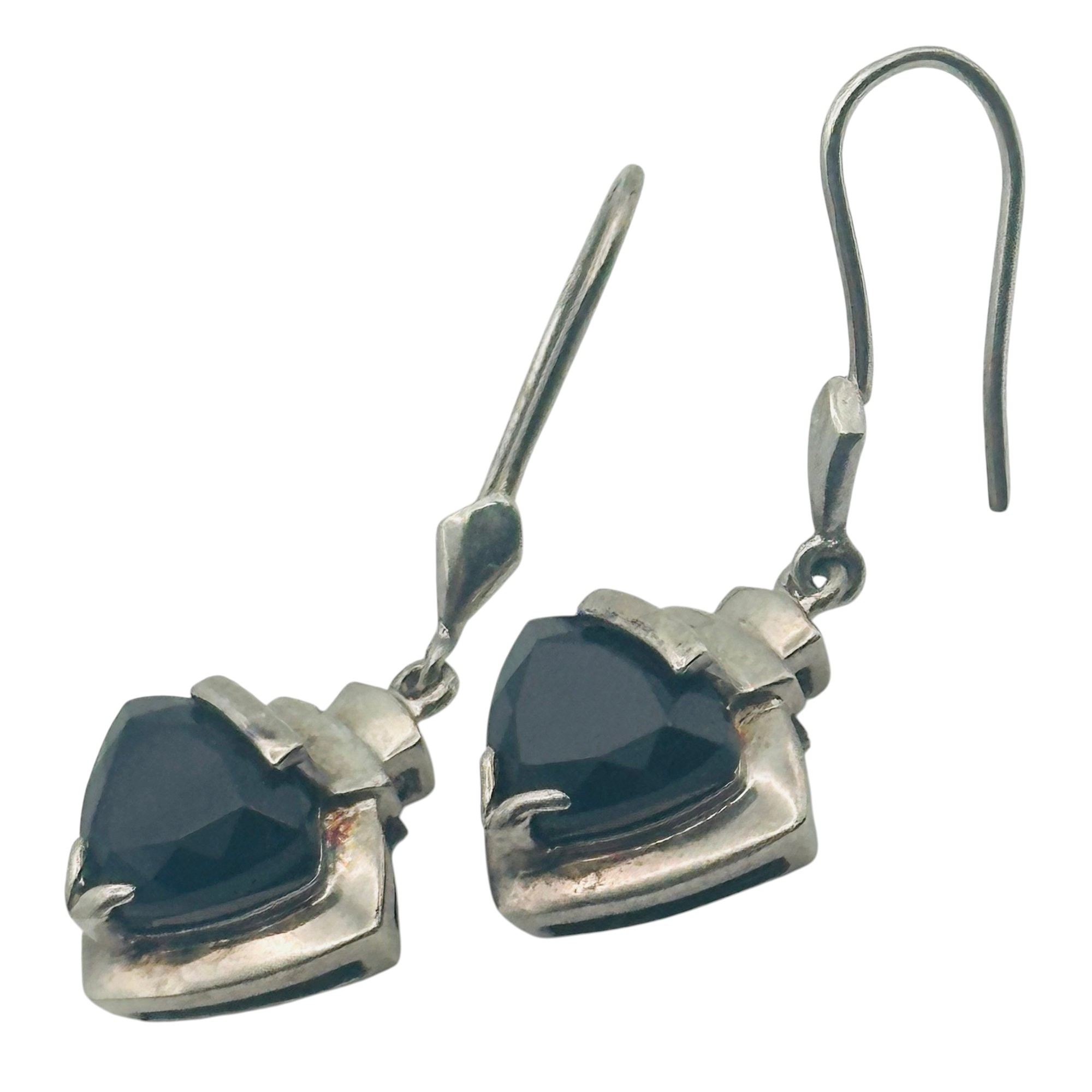 Sterling Onyx Dangle Earrings