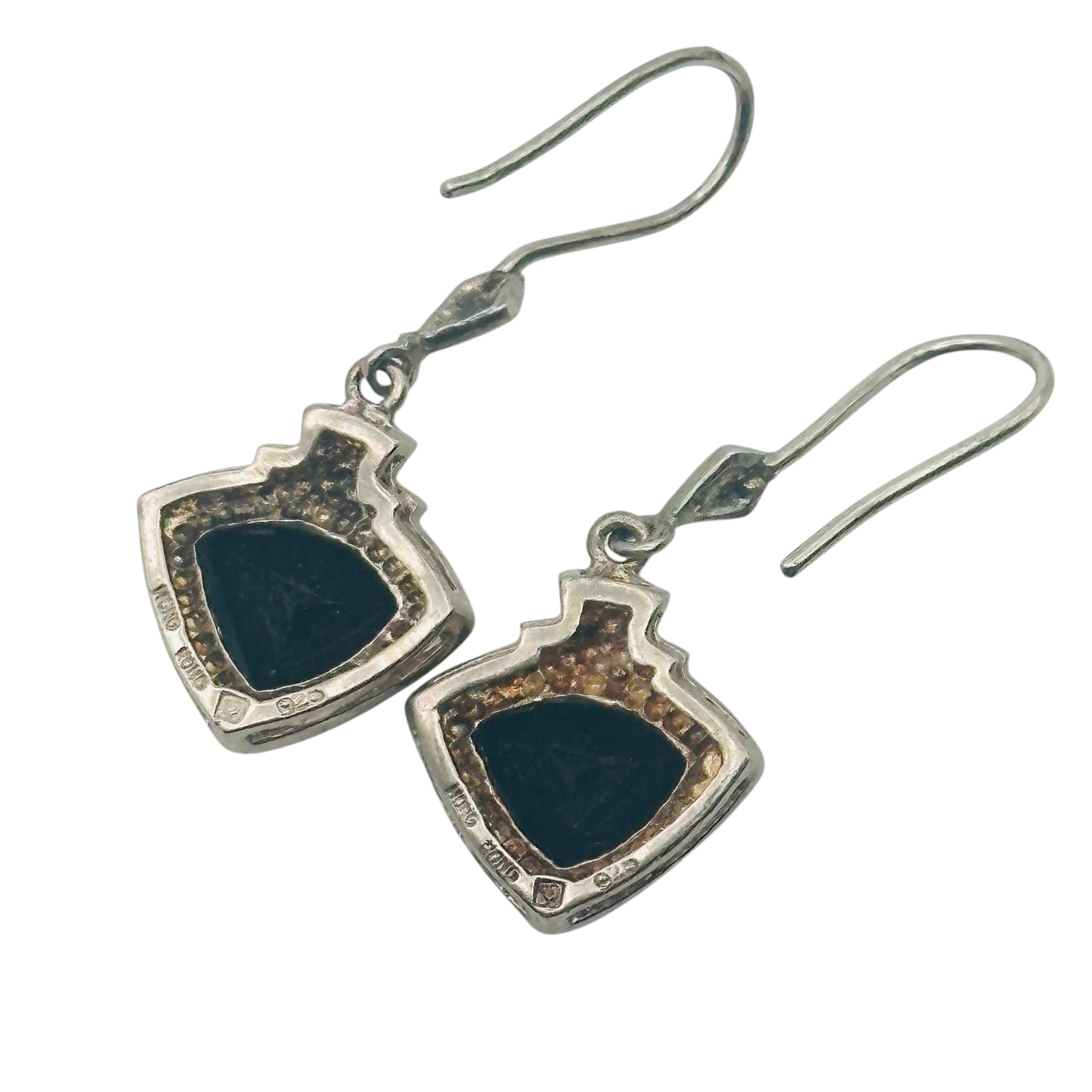 Sterling Onyx Dangle Earrings