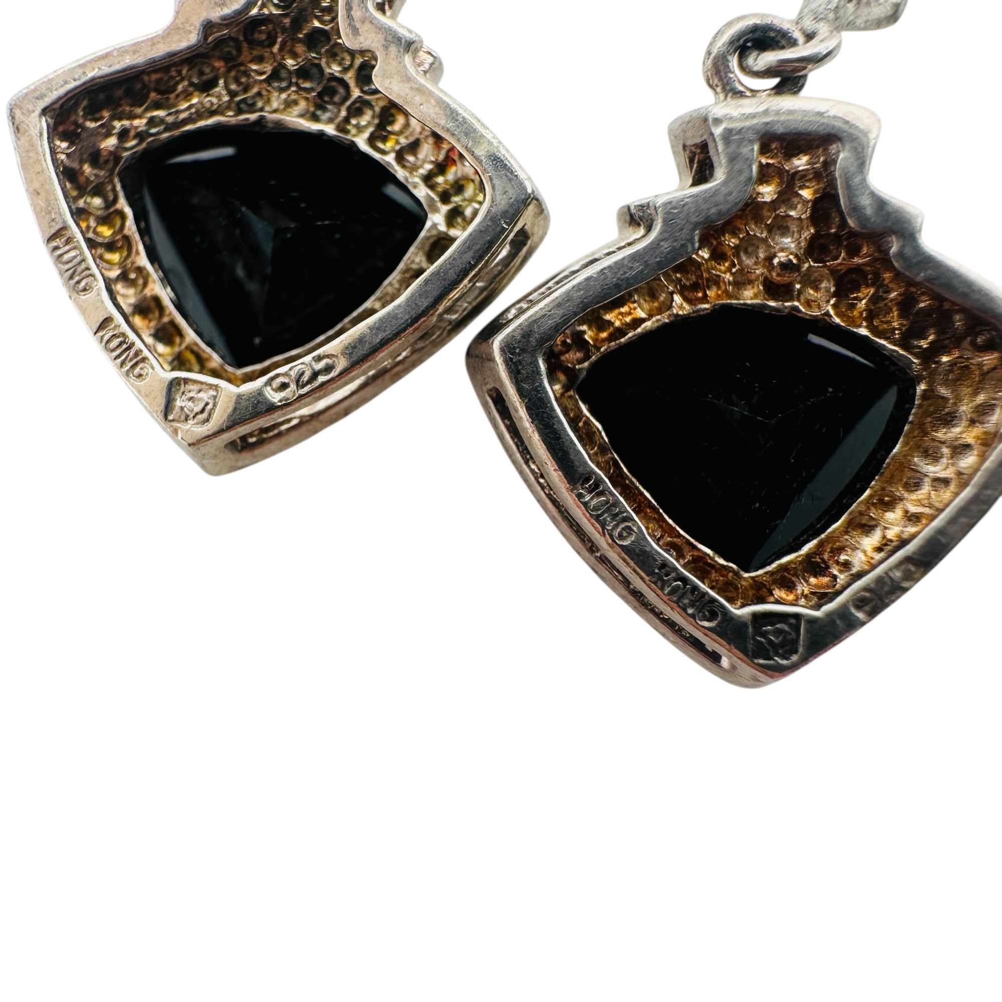 Sterling Onyx Dangle Earrings