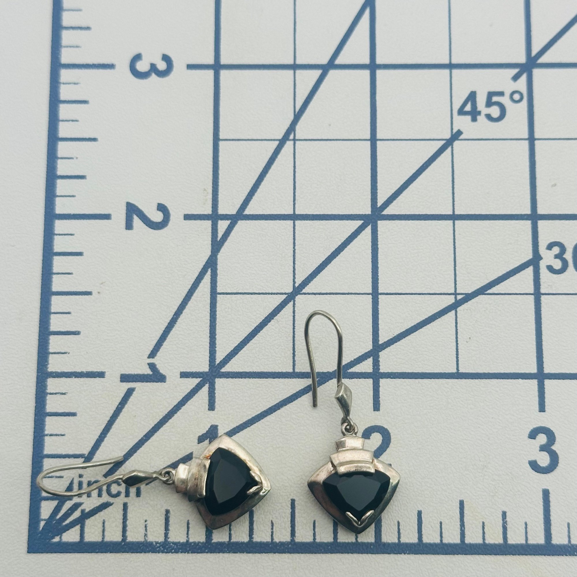Sterling Onyx Dangle Earrings