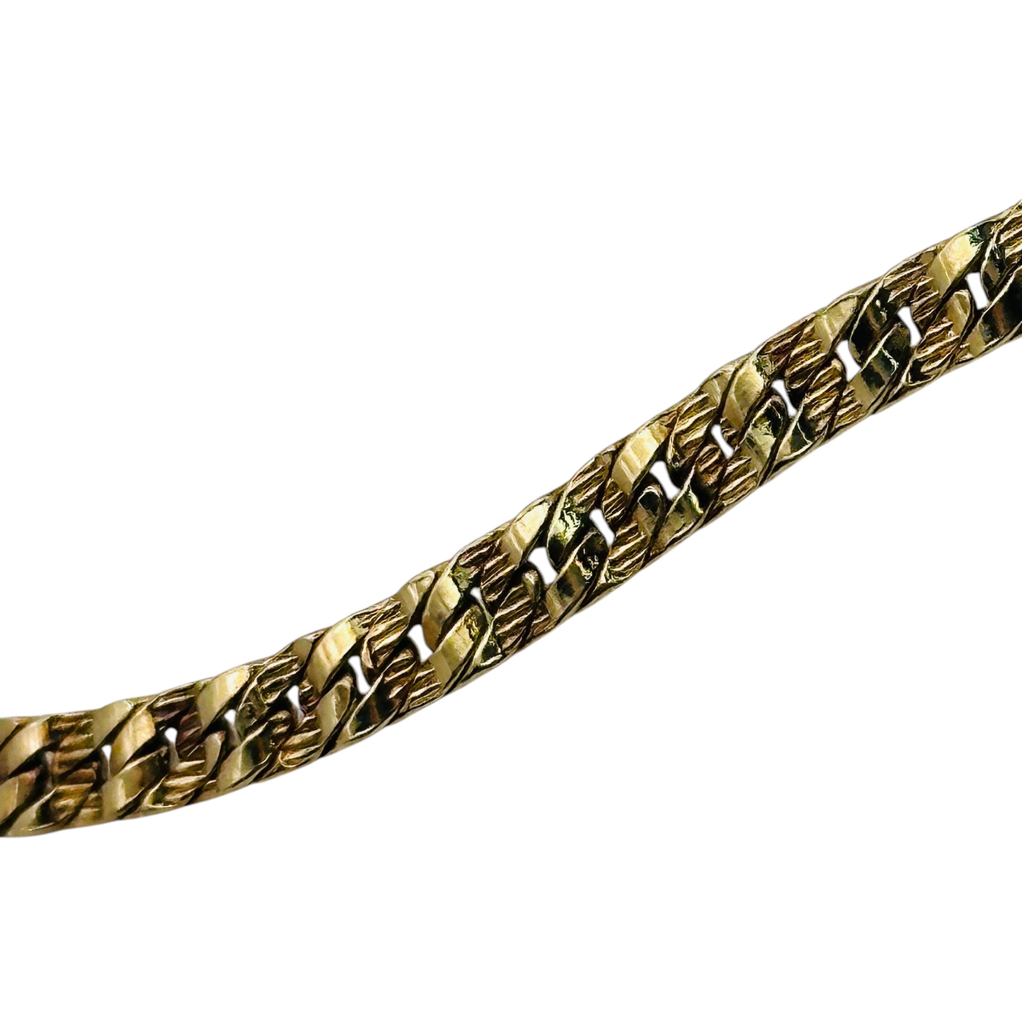 Signed Sterling Flat Chain Bracelet