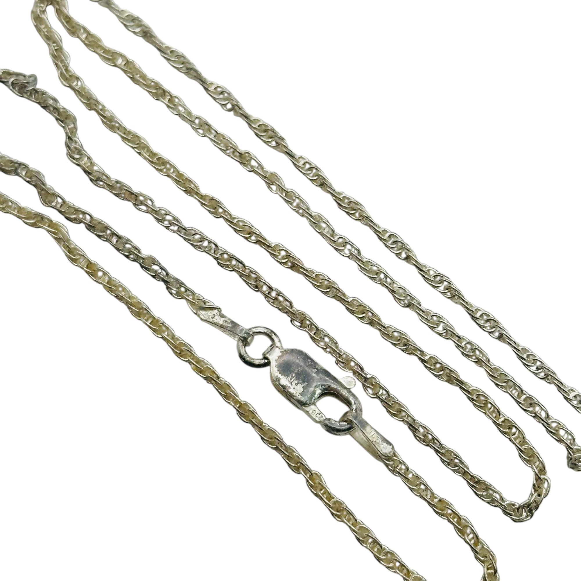 Italy Sterling Rope Chain Necklace