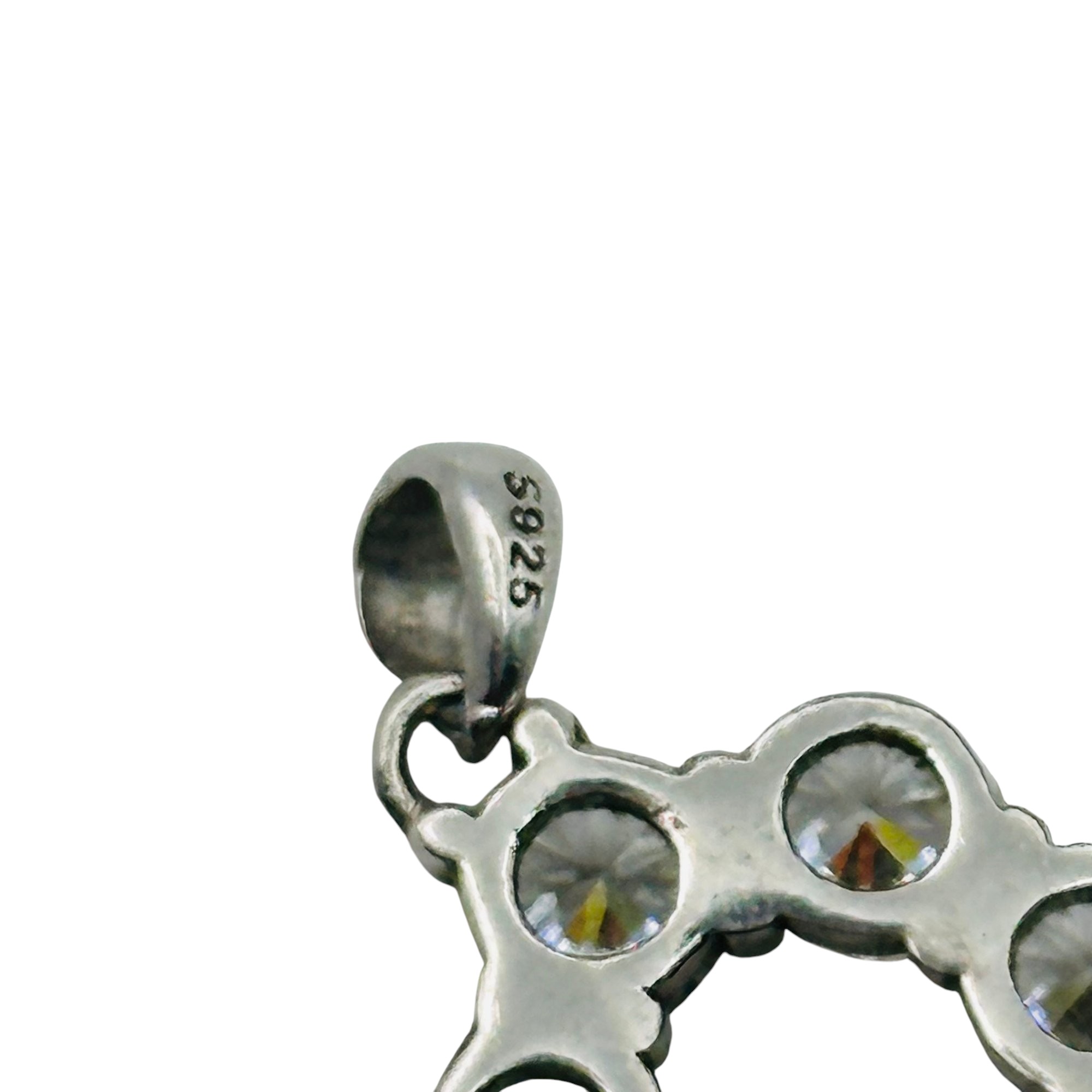 Sterling Rhinestone Ankh Pendant
